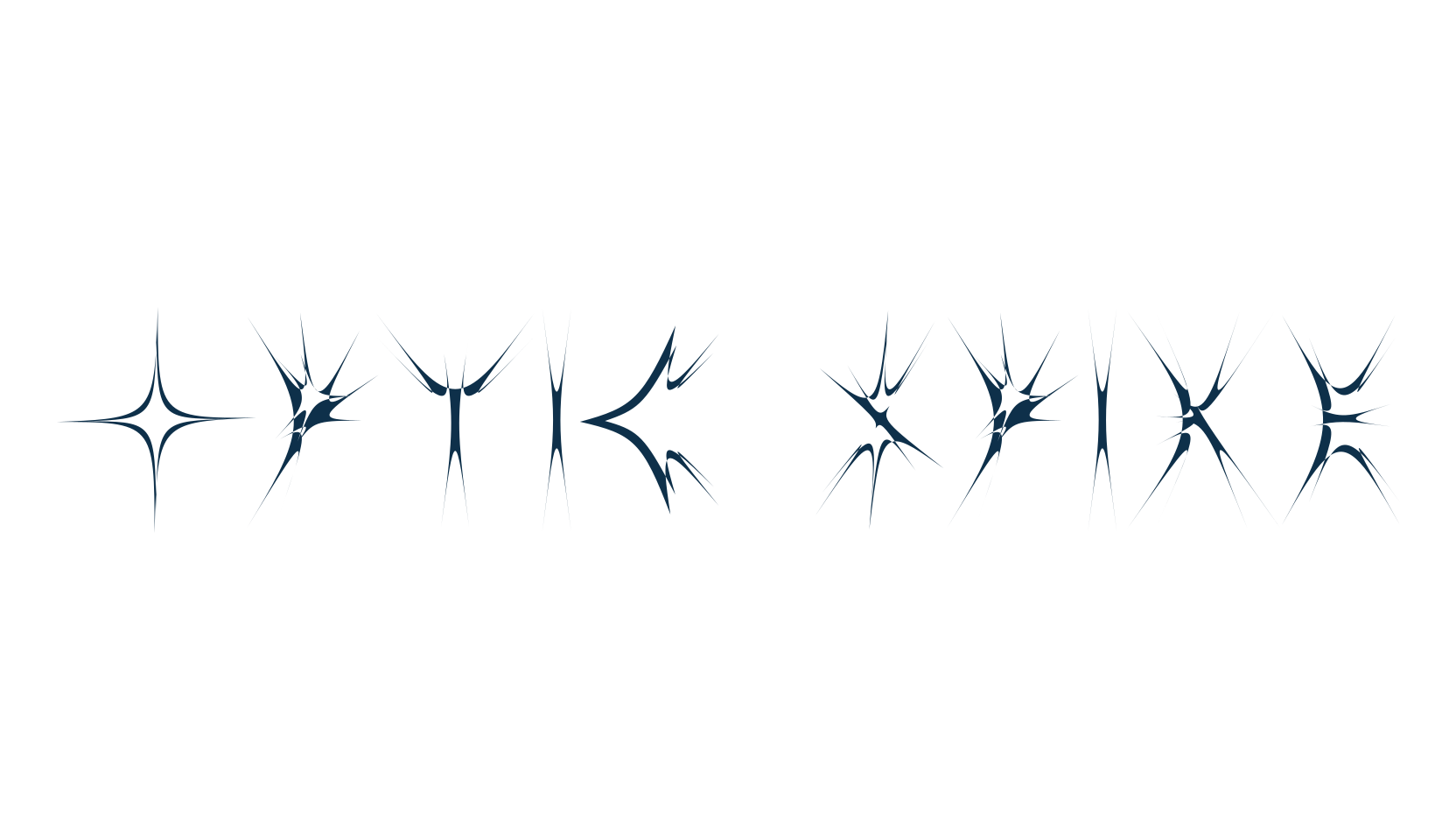 Optic Spike, fancy various decorative font preview
