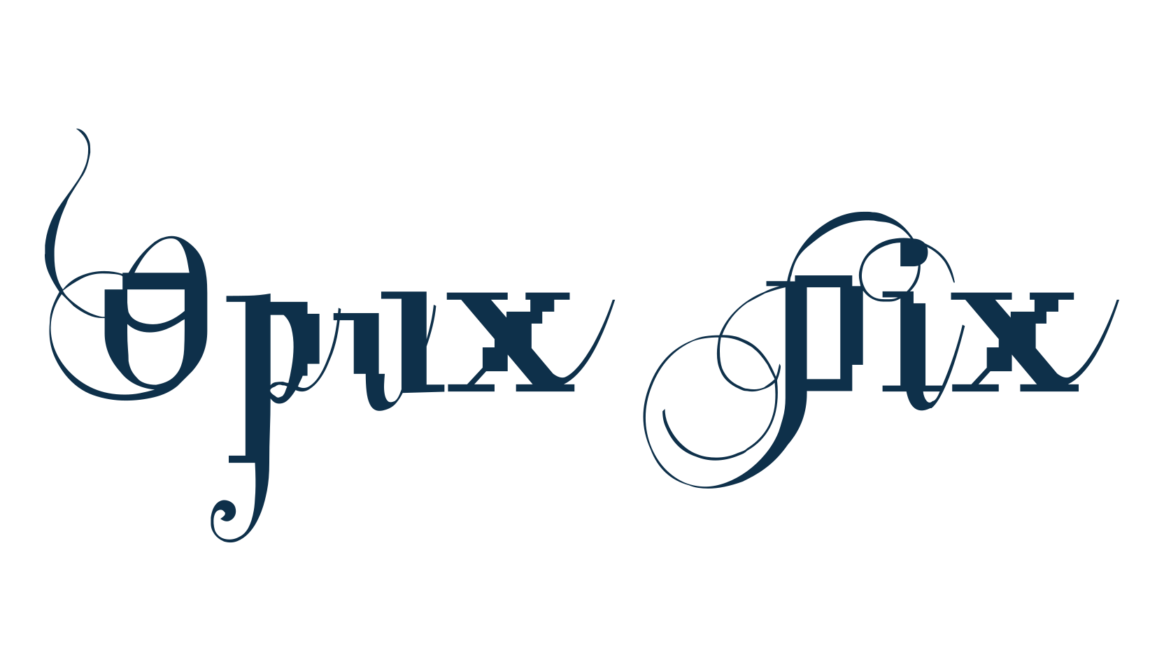 Opux Pix, fancy various decorative font preview