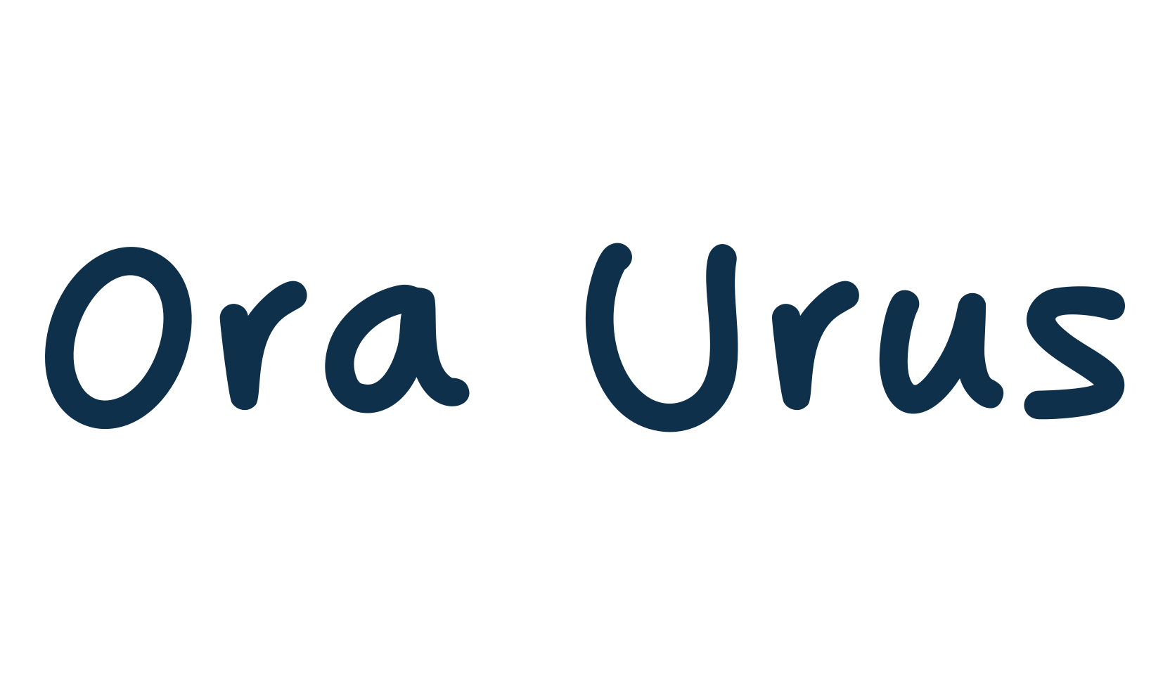 Ora Urus, cartoon font preview