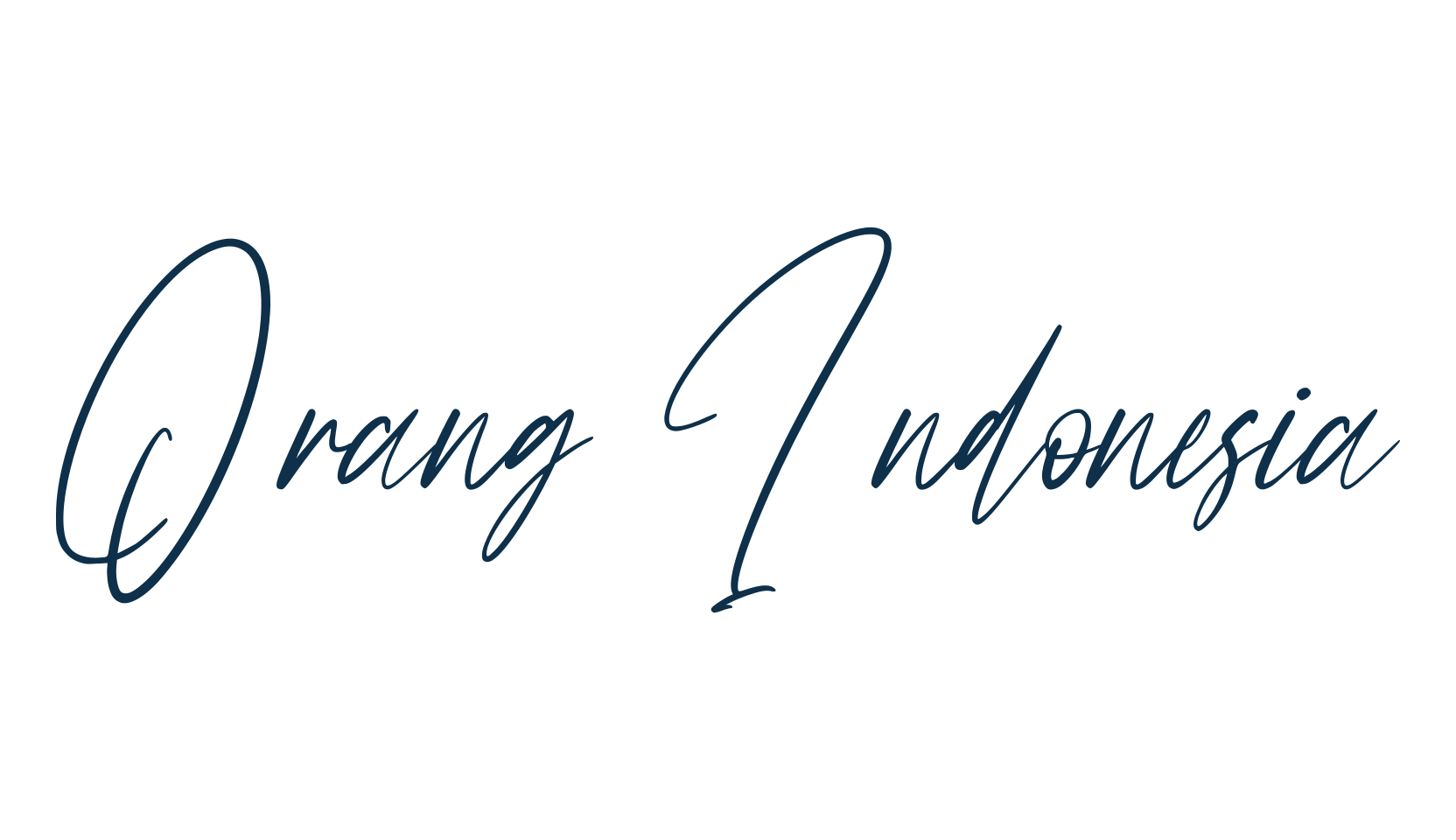 Orang Indonesia, script handwritten fancy decorative calligraphy font preview