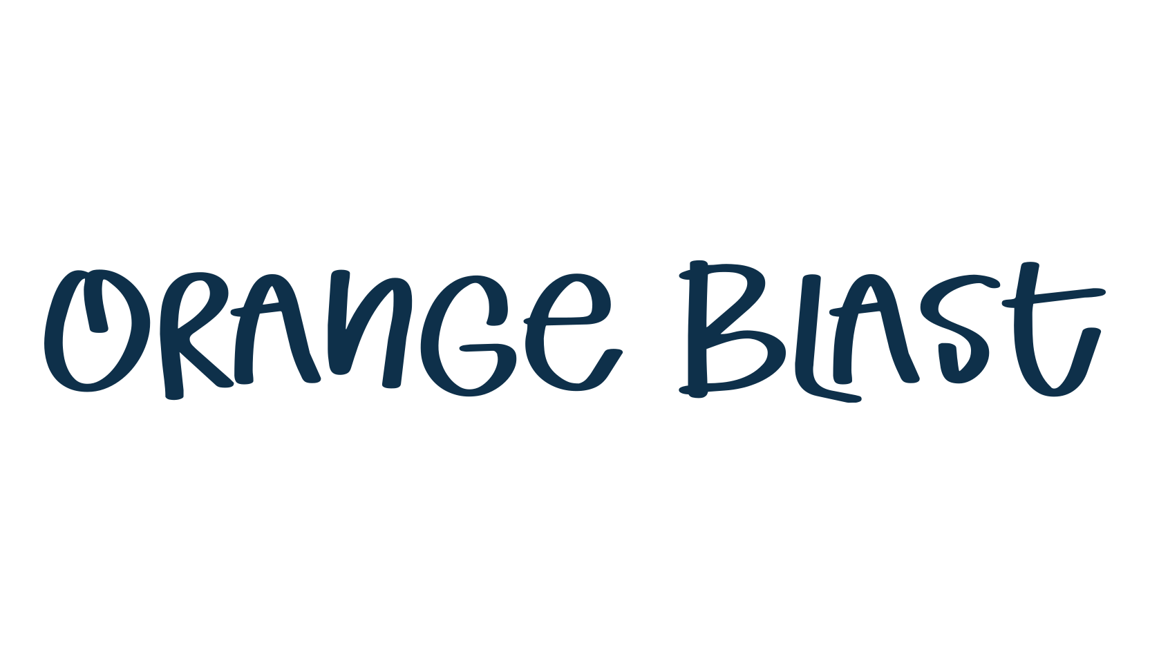 Orange Blast, script handwritten fancy decorative calligraphy font preview