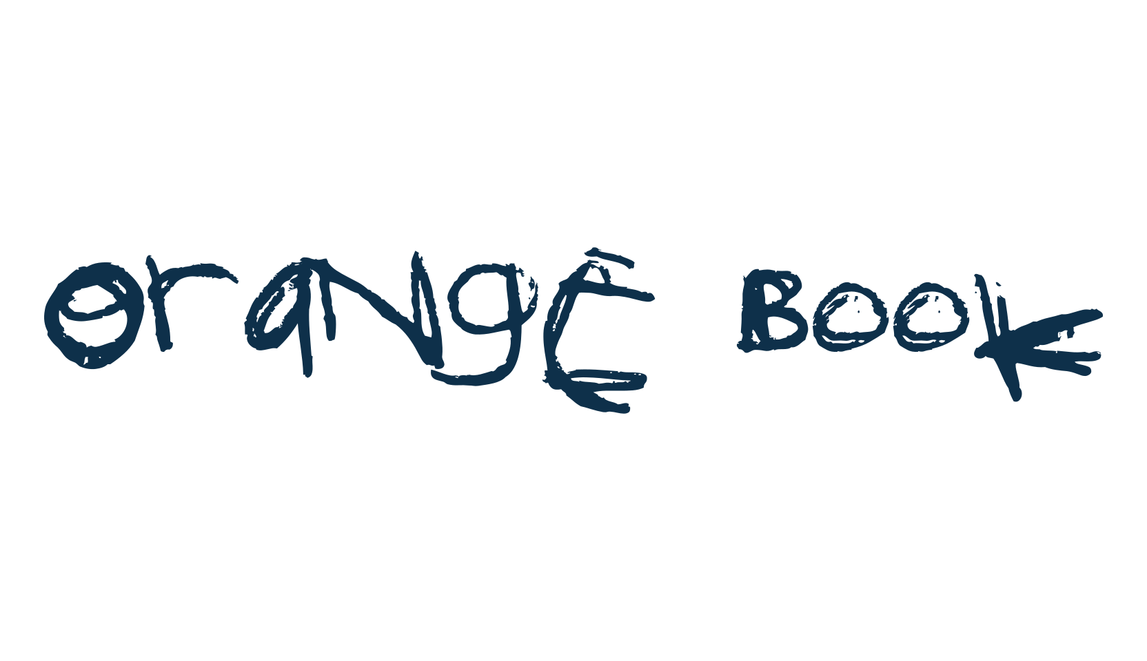 Orange Book, script trash fancy decorative calligraphy font preview