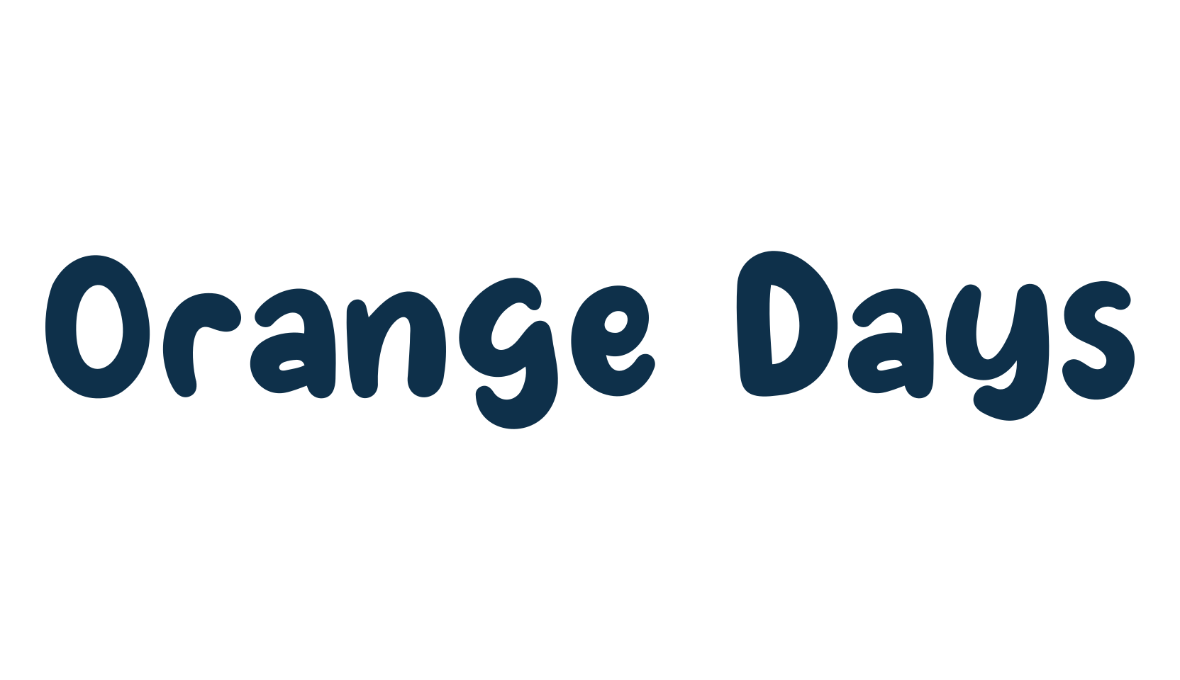 Orange Days, cartoon font preview