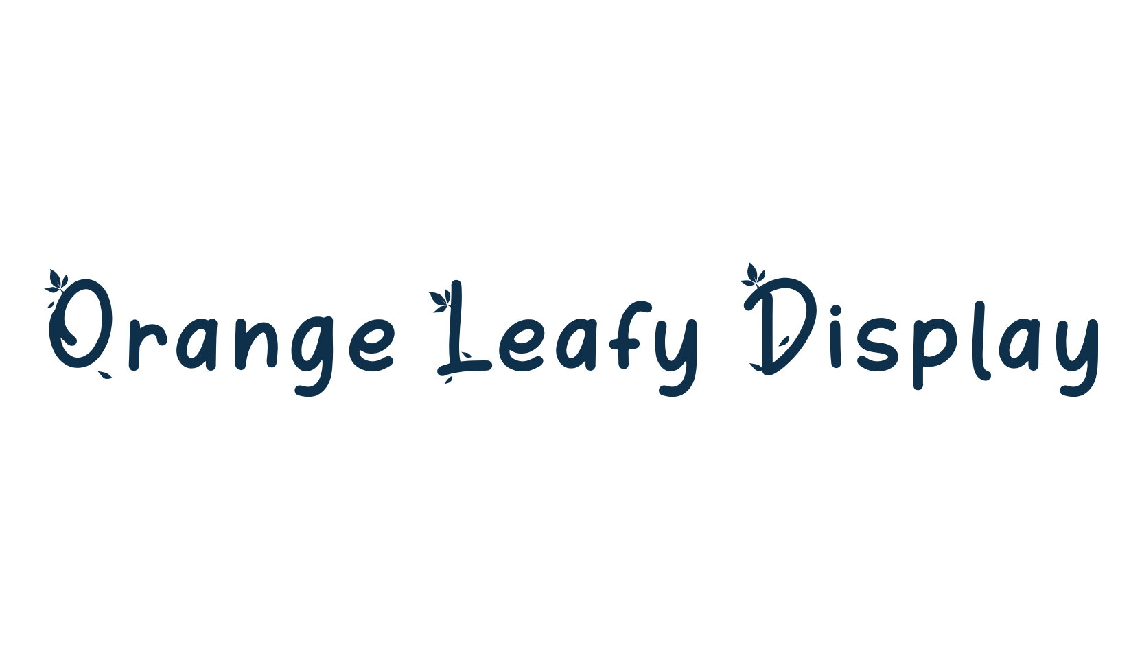 Orange Leafy Display, decorative font preview