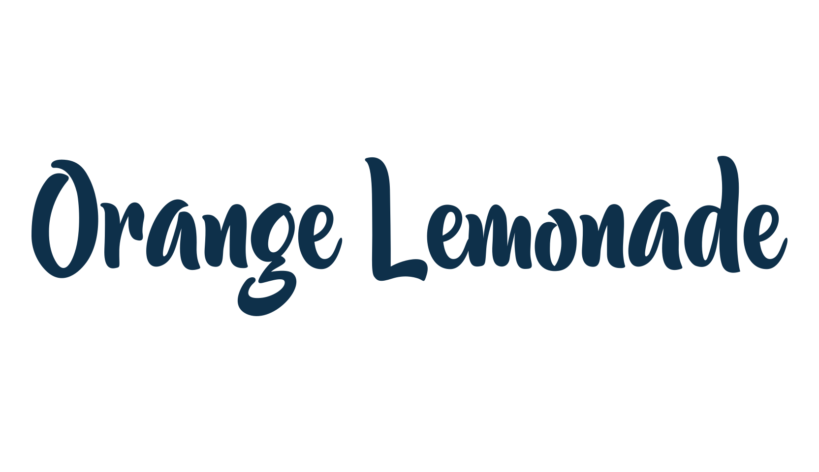 Orange Lemonade, various font preview