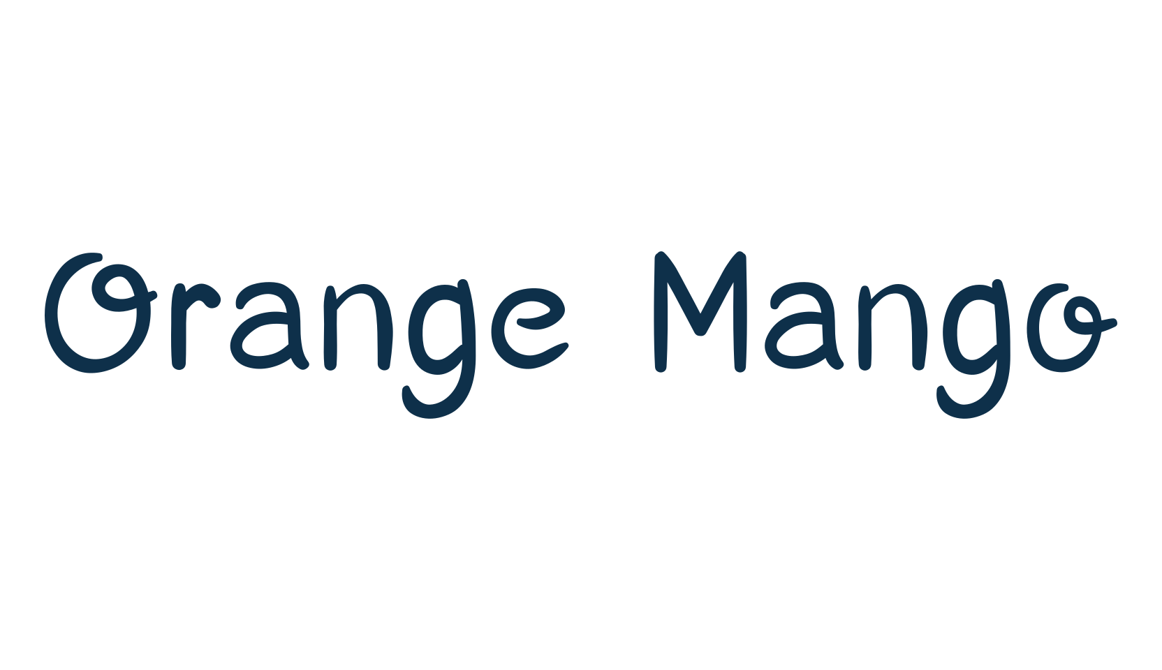Orange Mango, display market font preview
