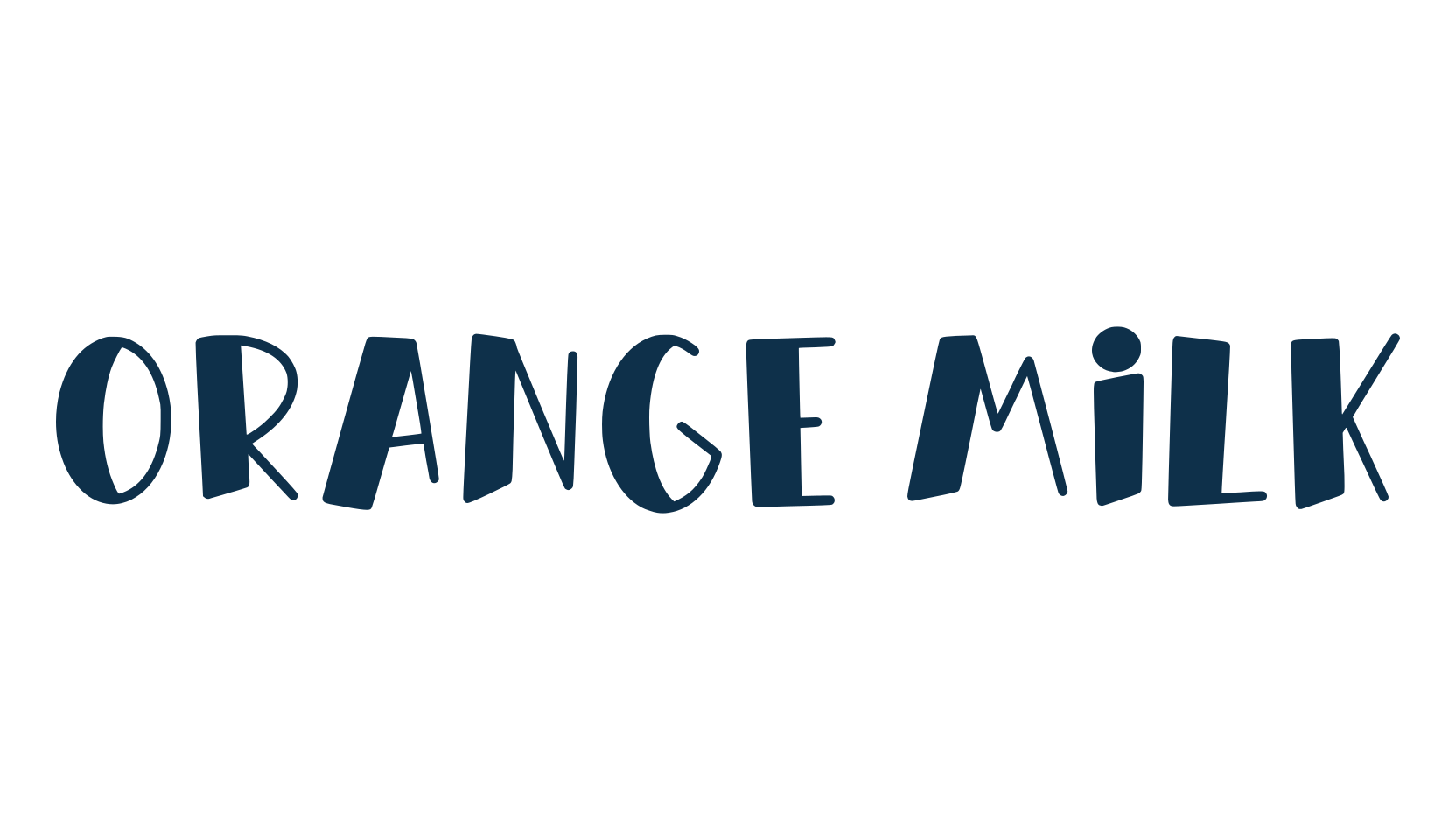 Orange Milk, fancy cartoon decorative font preview