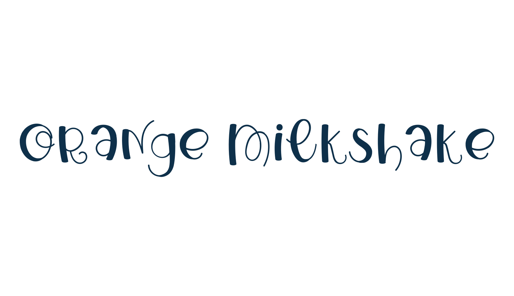 Orange Milkshake, display market font preview