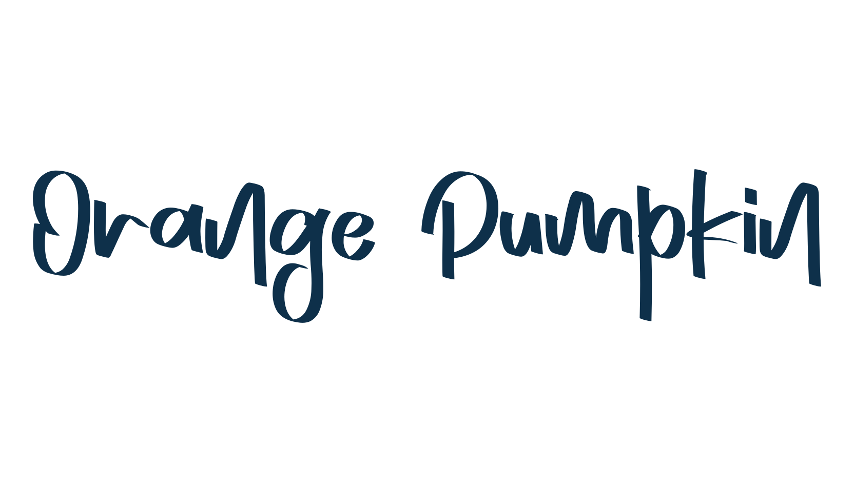 Orange Pumpkin, script handwritten fancy decorative calligraphy font preview