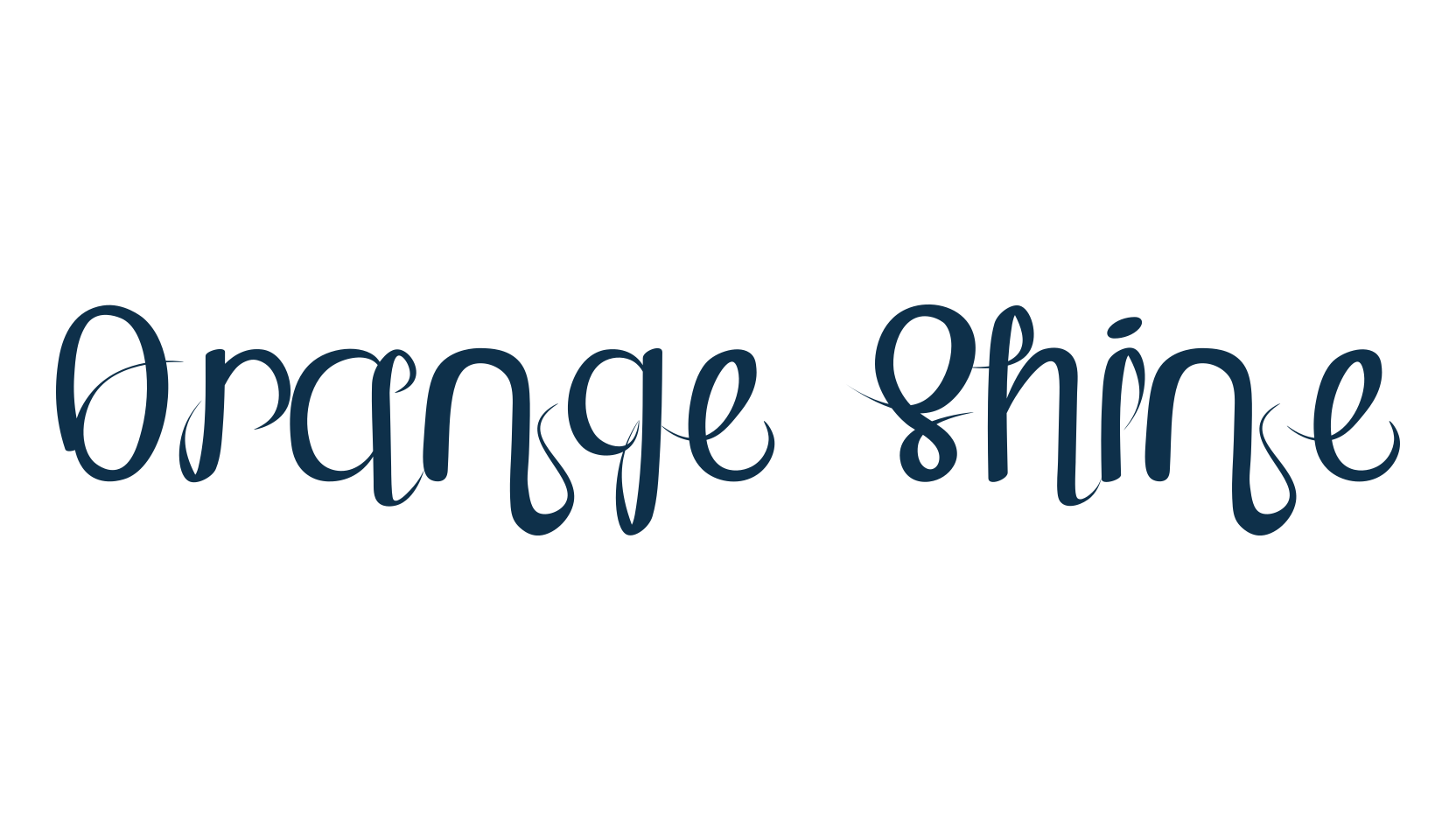 Orange Shine, fancy decorative font preview