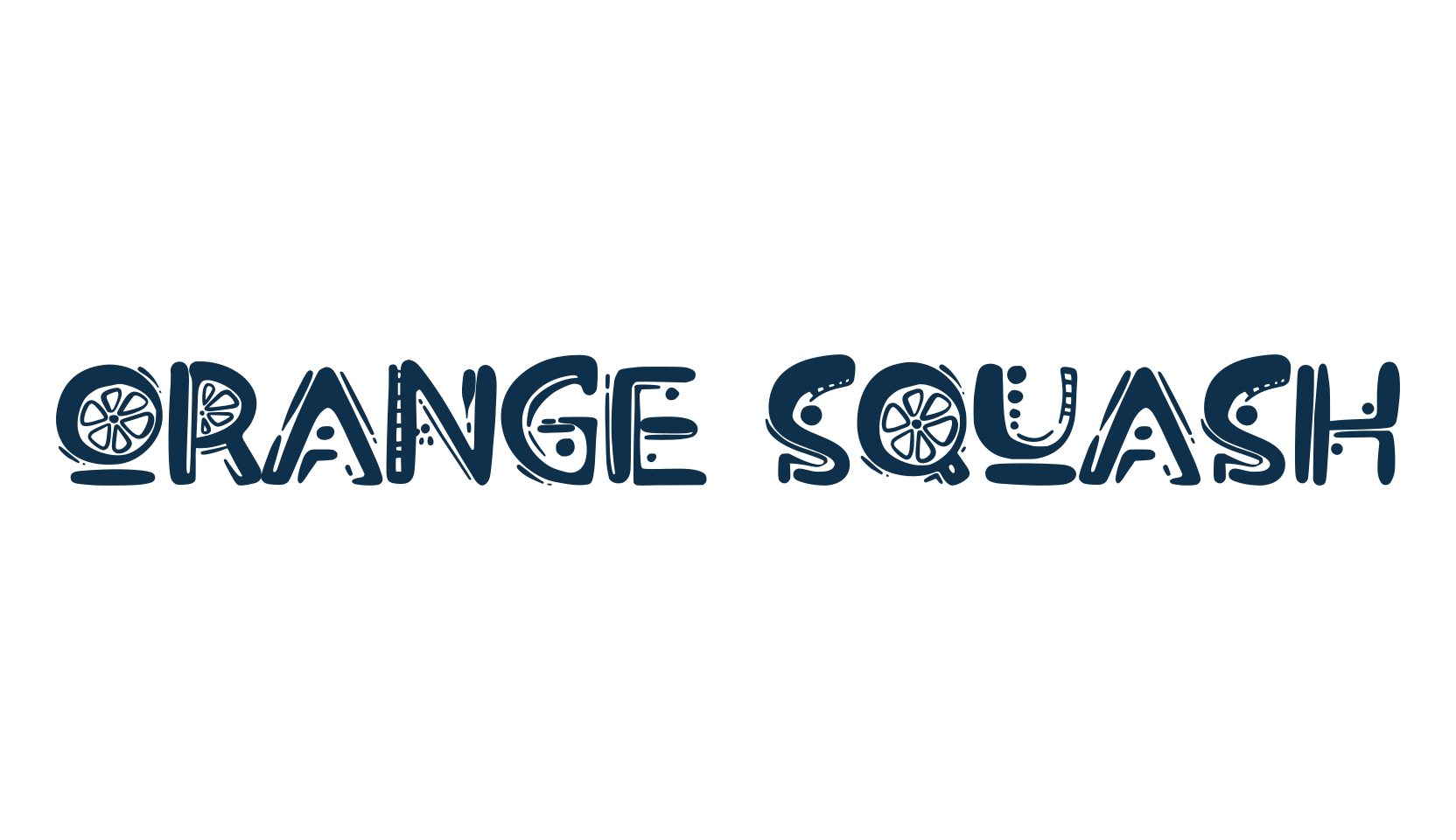Orange Squash, decorative font preview