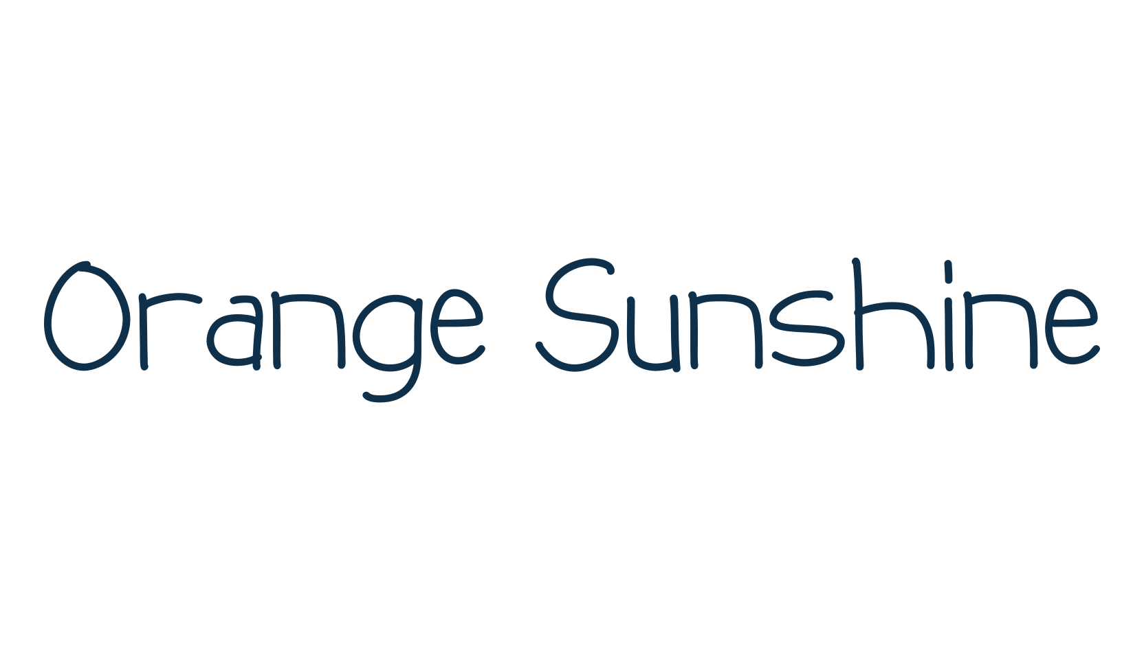 Orange Sunshine, handwriting font preview