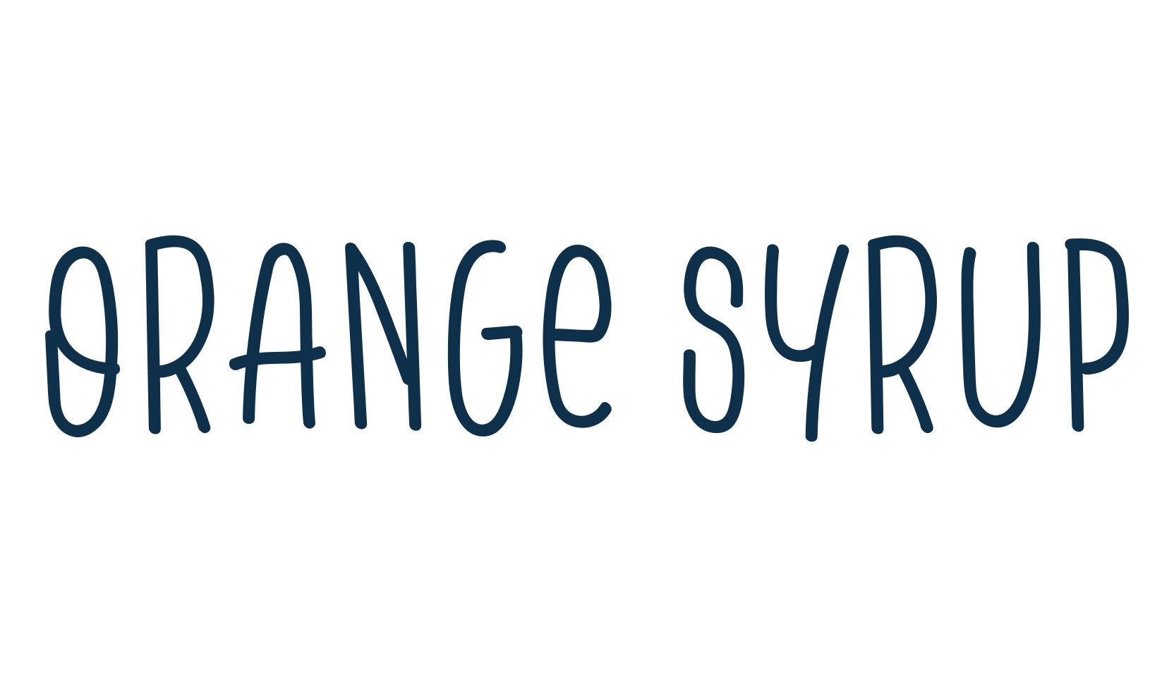 Orange Syrup, script handwritten fancy decorative calligraphy font preview