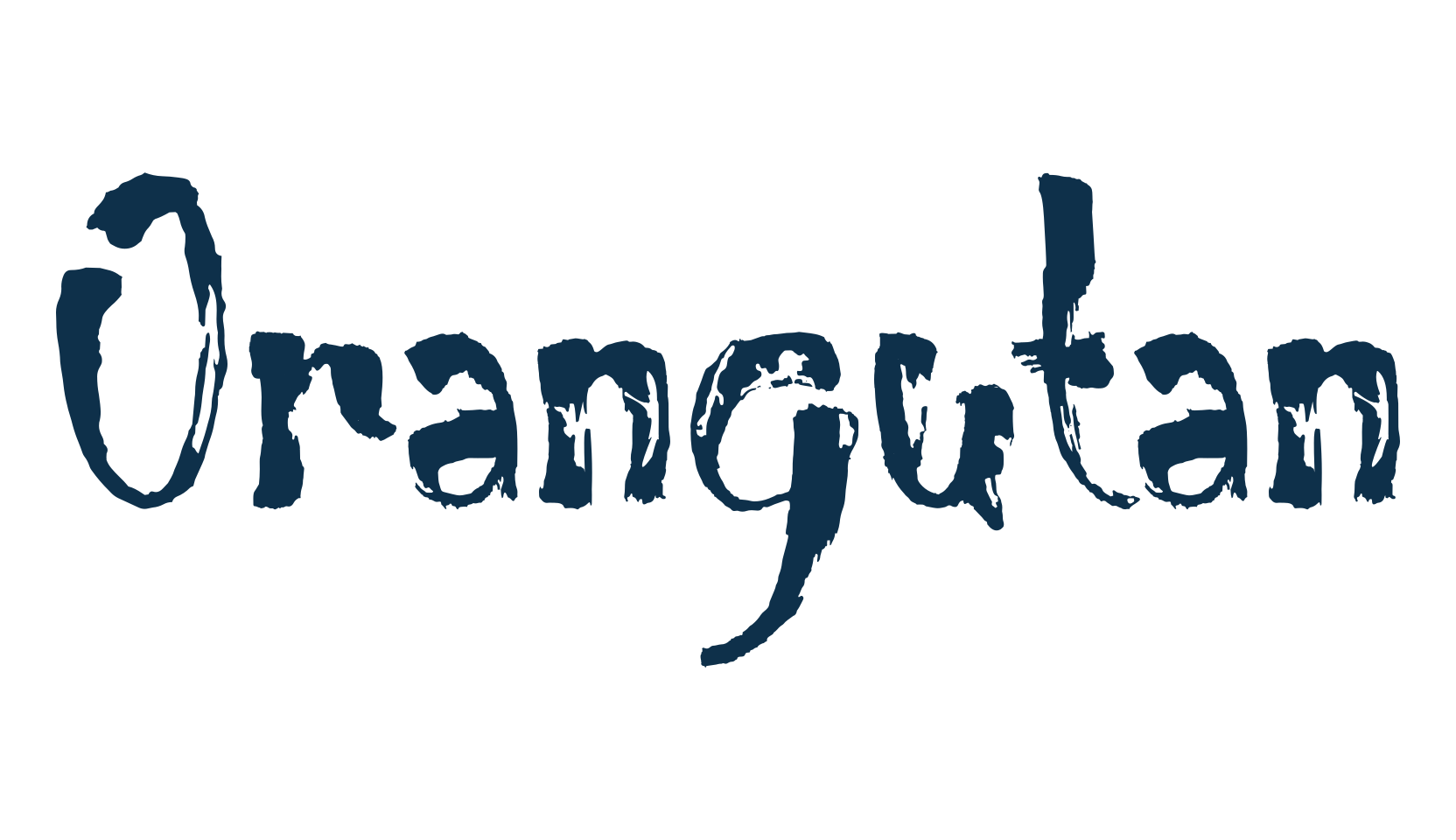Orangutan (orangutan-2), brush font preview