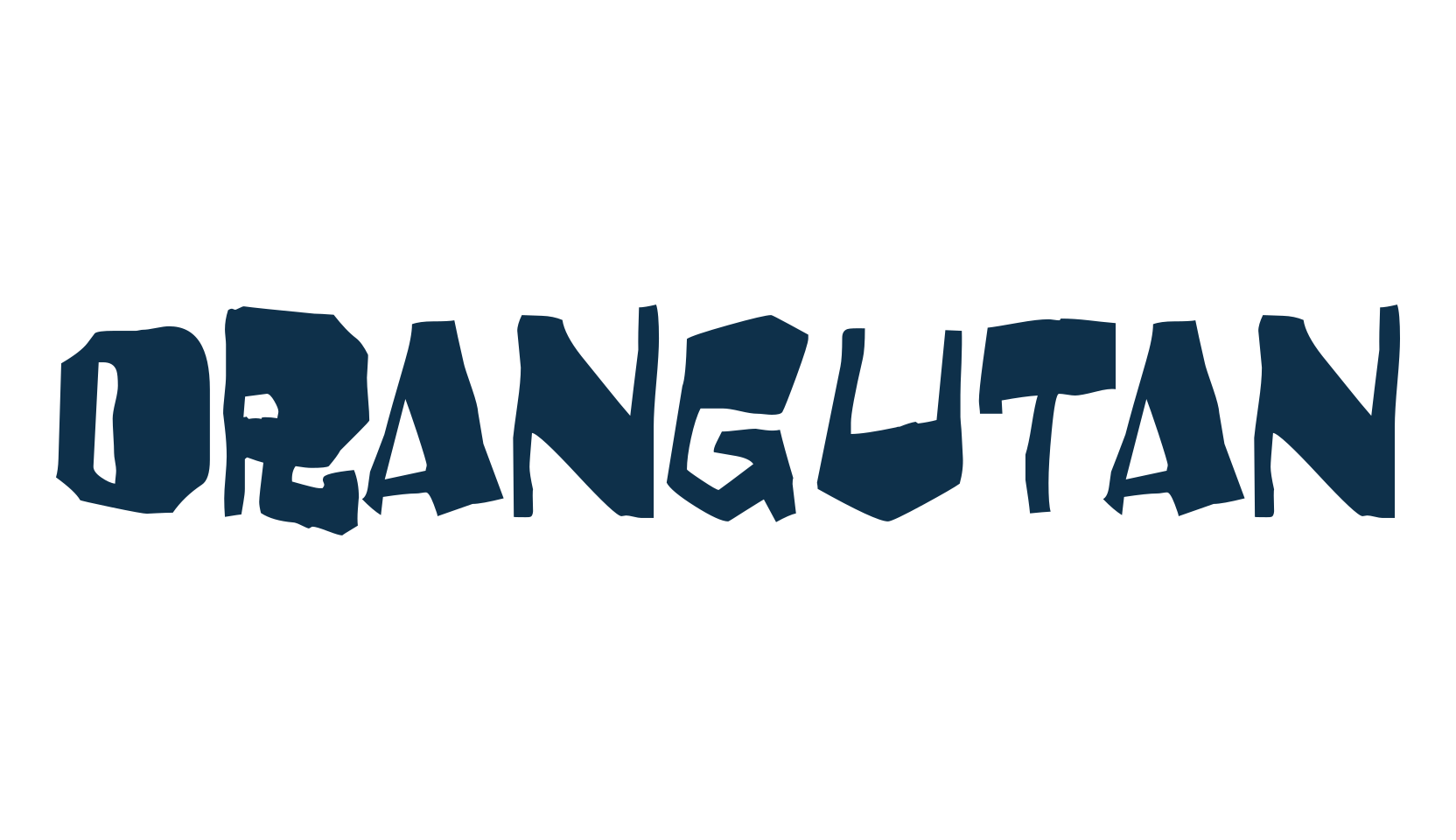 Orangutan, fancy cartoon decorative font preview