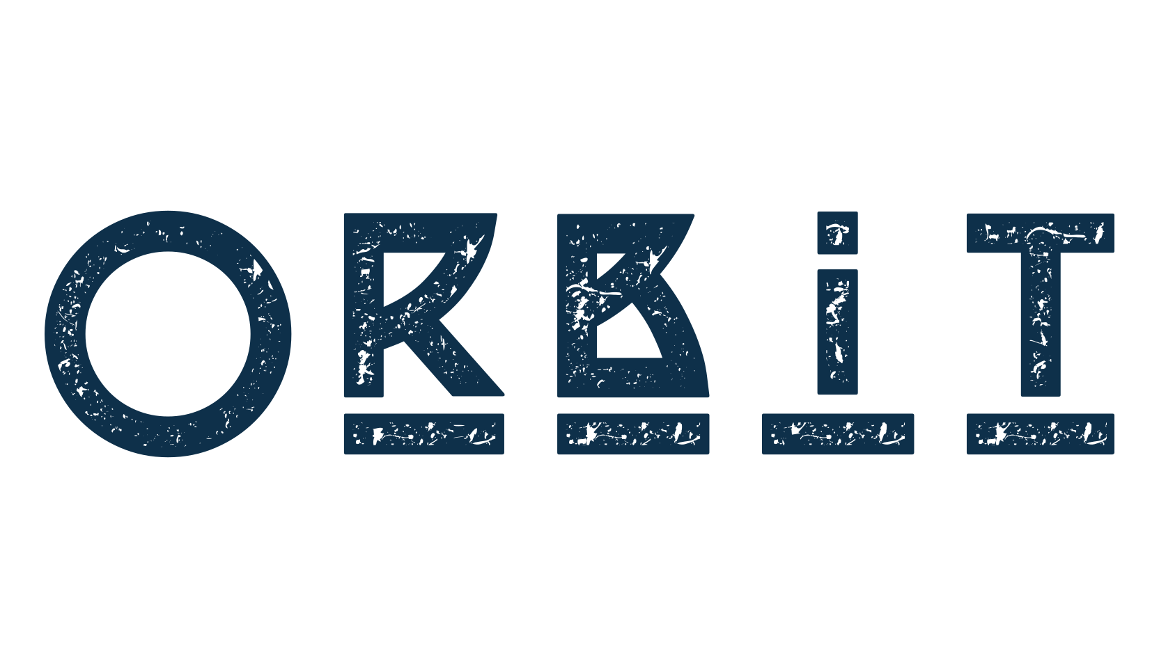 Orbit (orbit), fancy eroded decorative font preview