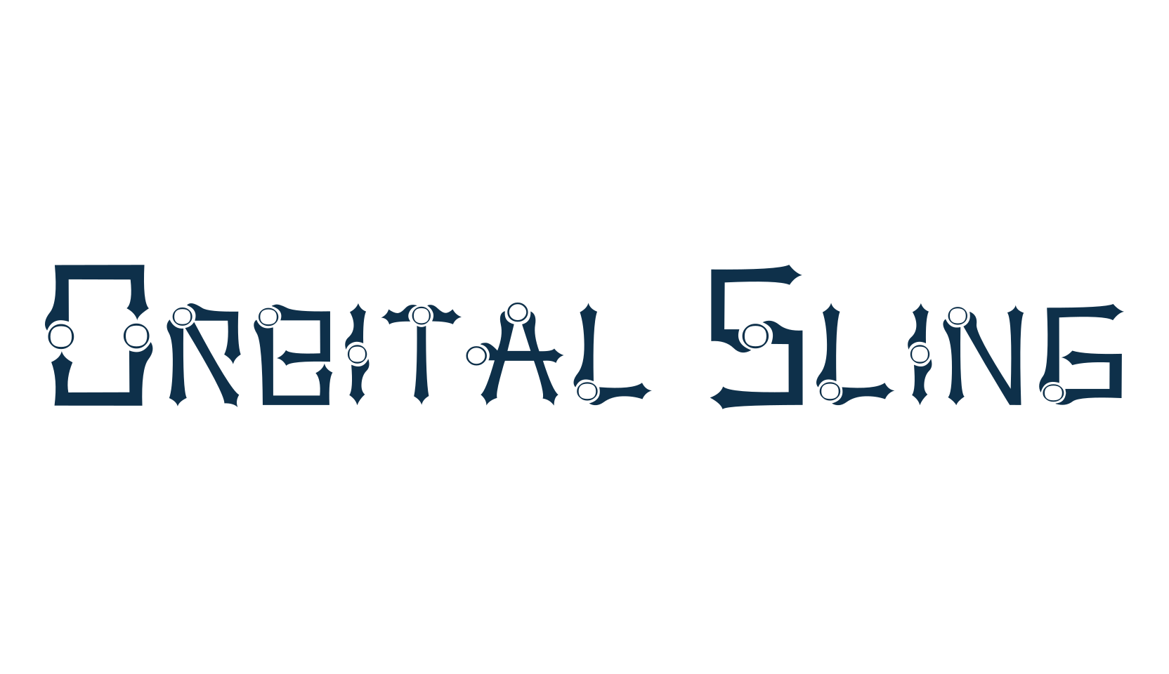 Orbital Sling, techno sci-fi font preview