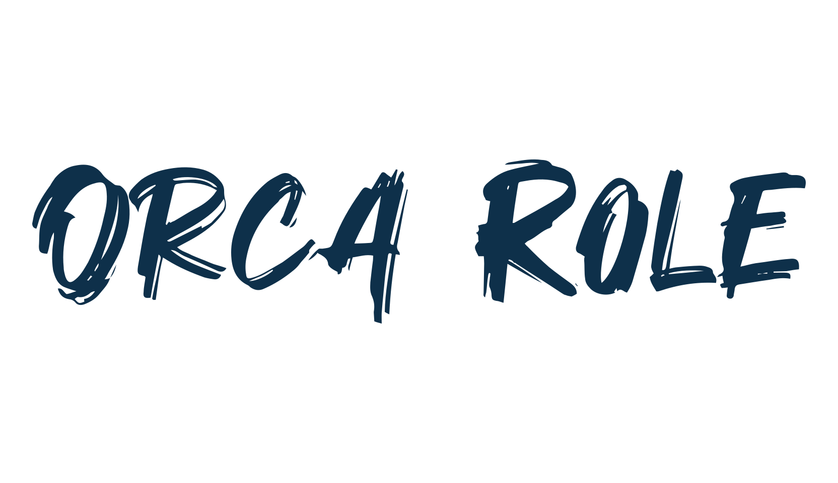 Orca Role, brush font preview