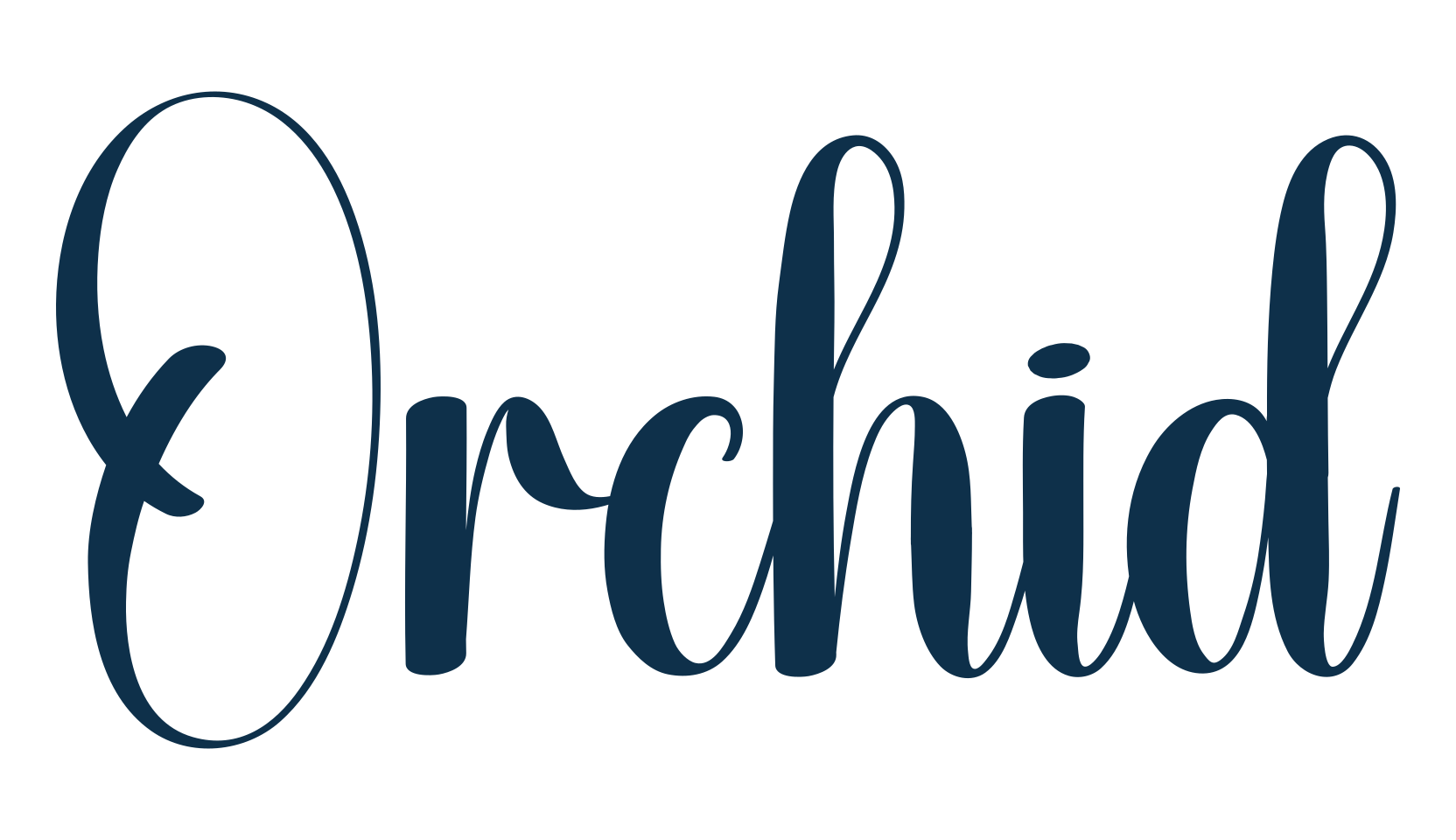 Orchid, fancy decorative font preview