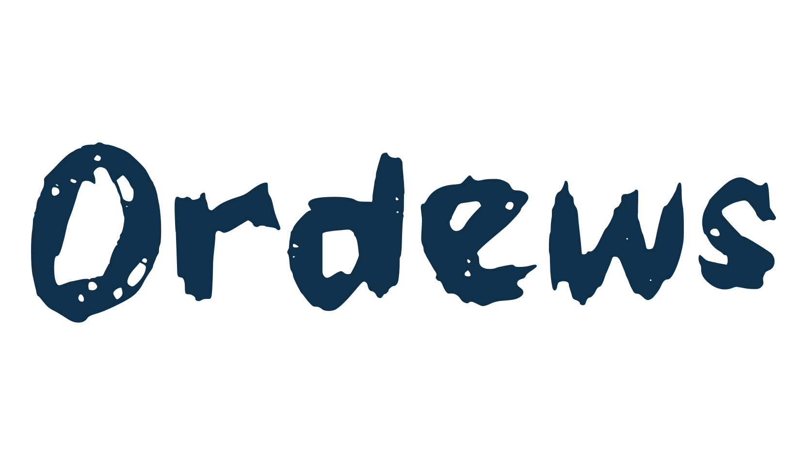 Ordews, trash font preview