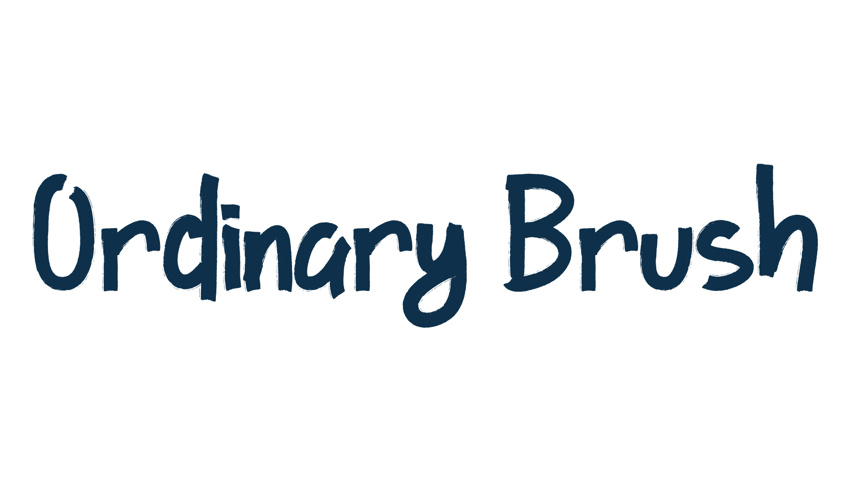 Ordinary Brush, fancy cartoon decorative font preview