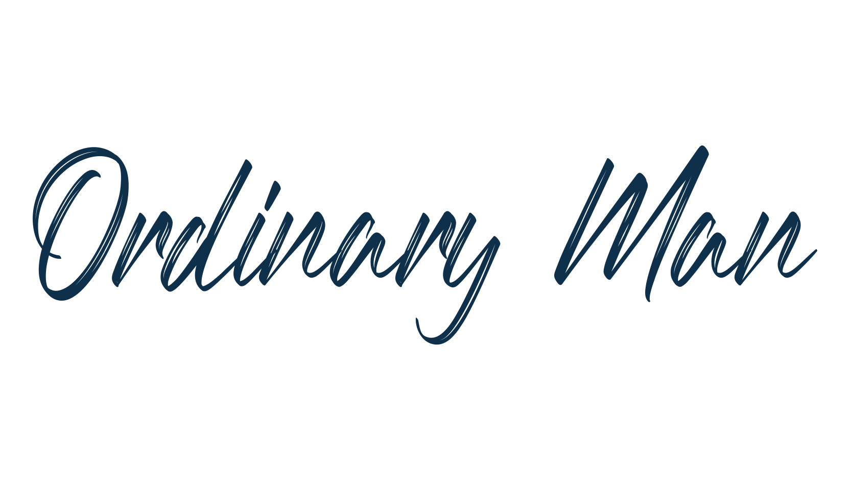 Ordinary Man, script brush fancy decorative calligraphy font preview
