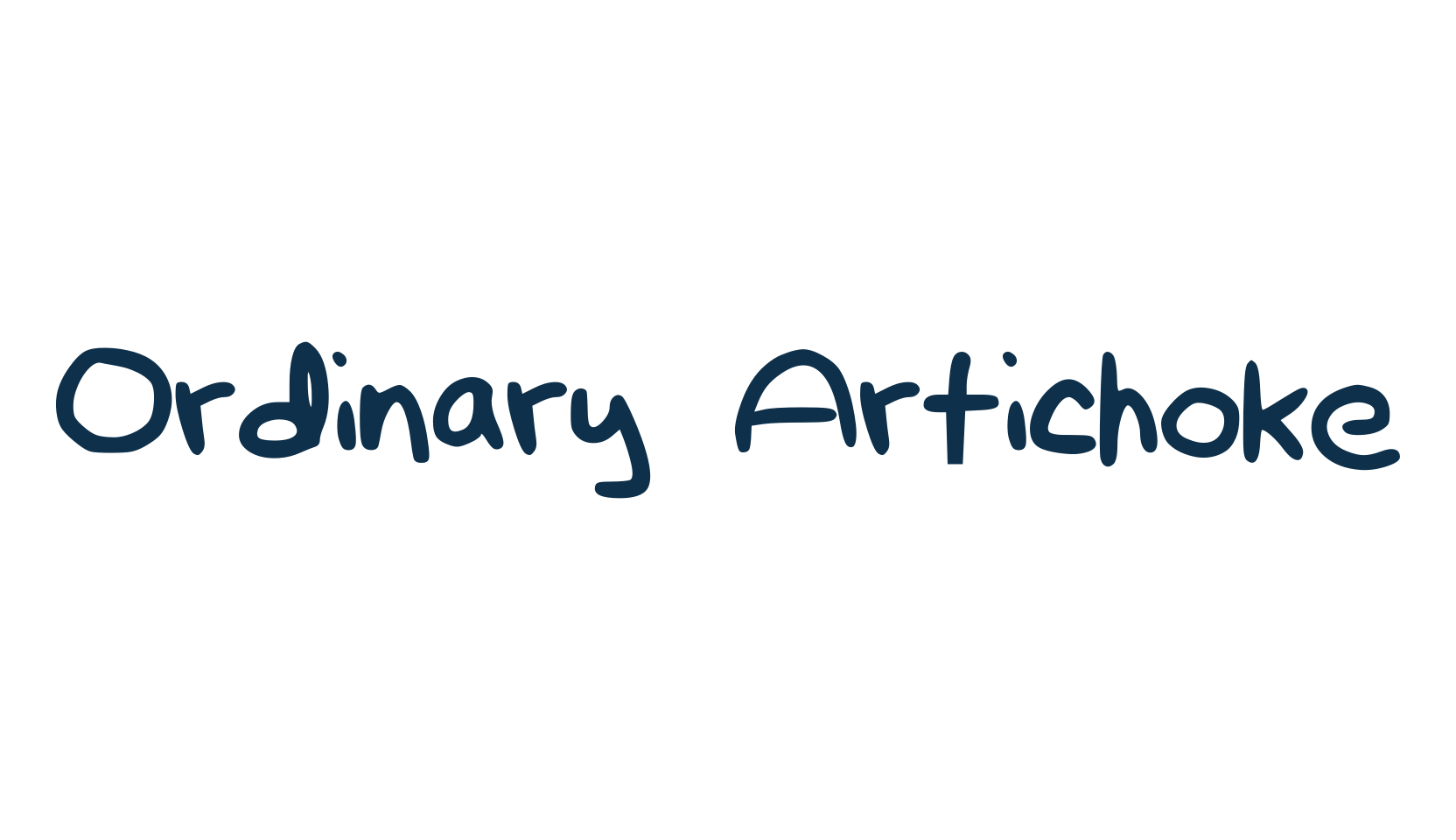Ordinary Artichoke, script handwritten fancy decorative calligraphy font preview
