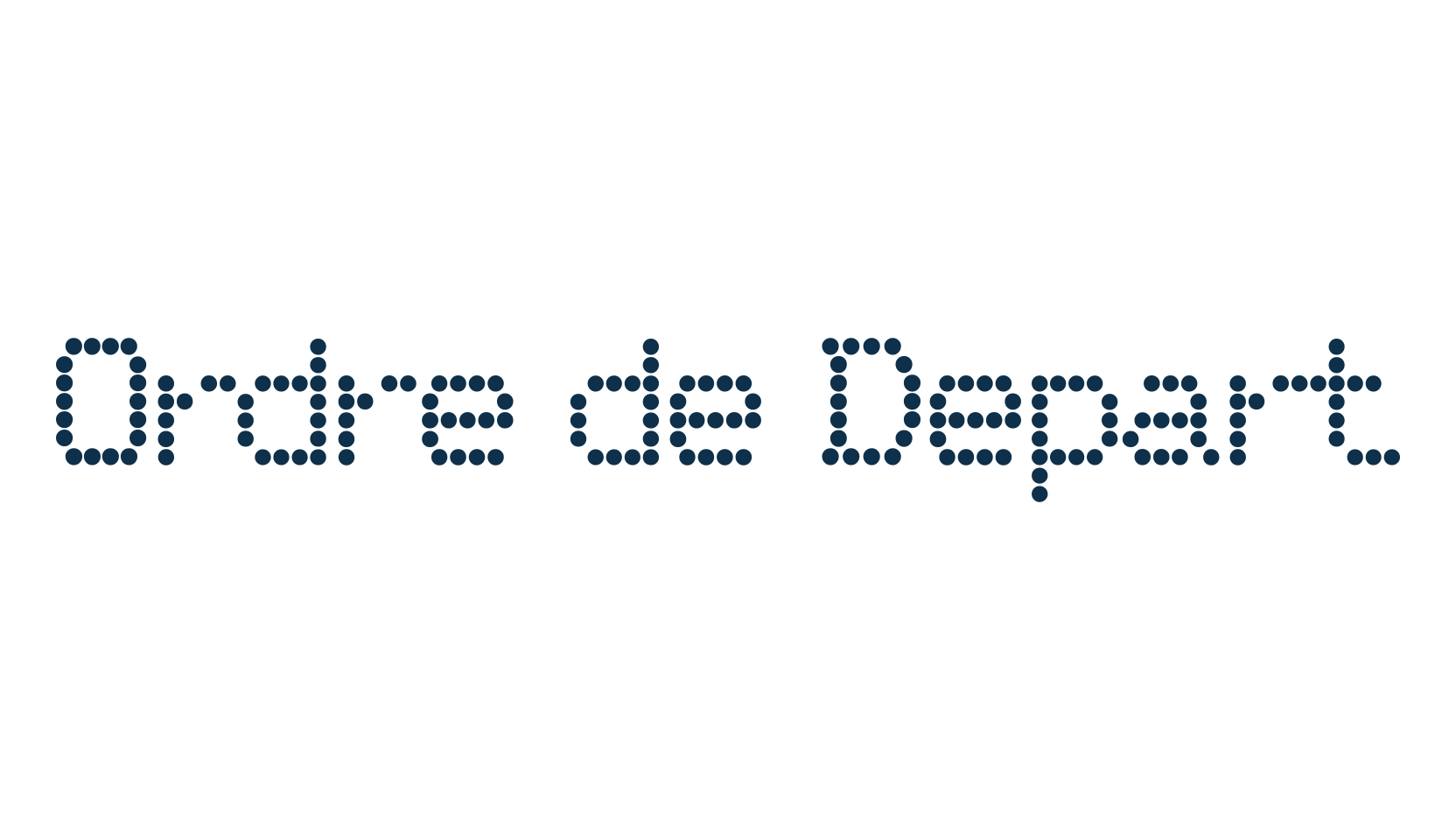 Ordre de Depart, lcd font preview