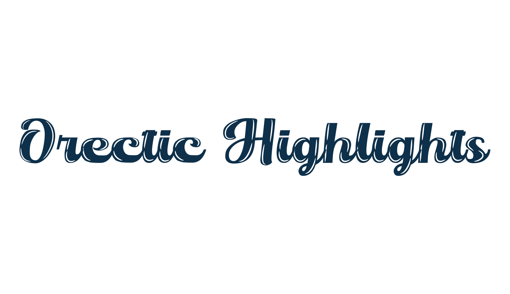Orectic Highlights, fancy old school decorative script calligraphy font preview