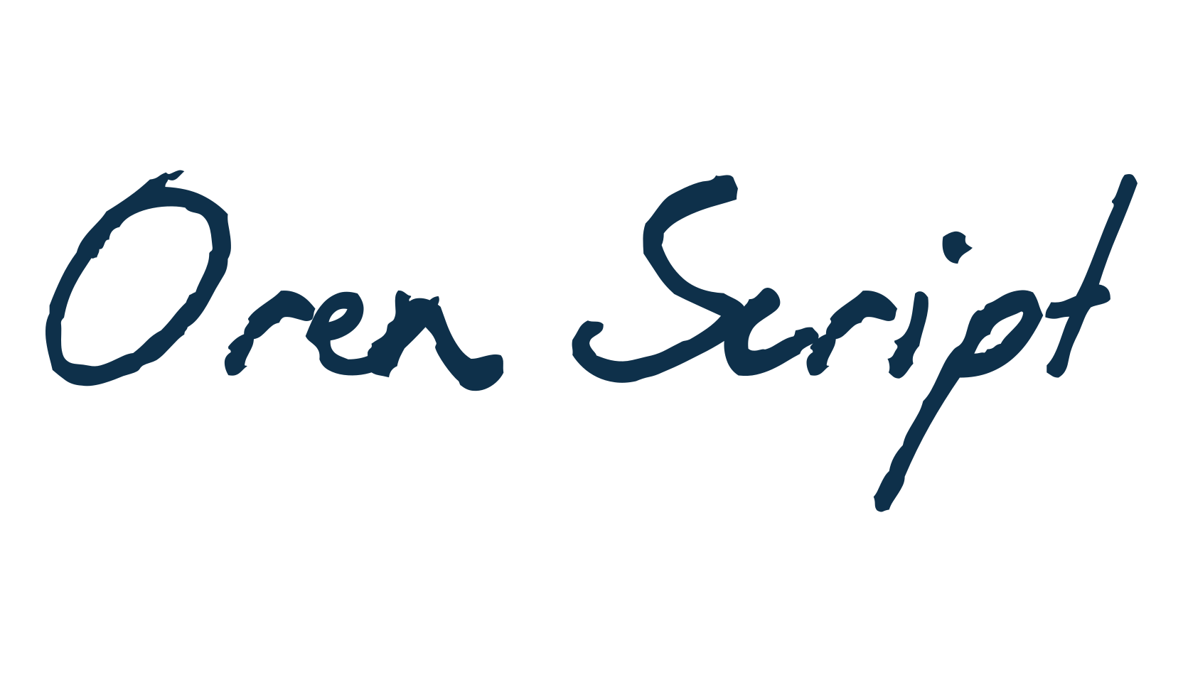 Oren Script, handwriting font preview