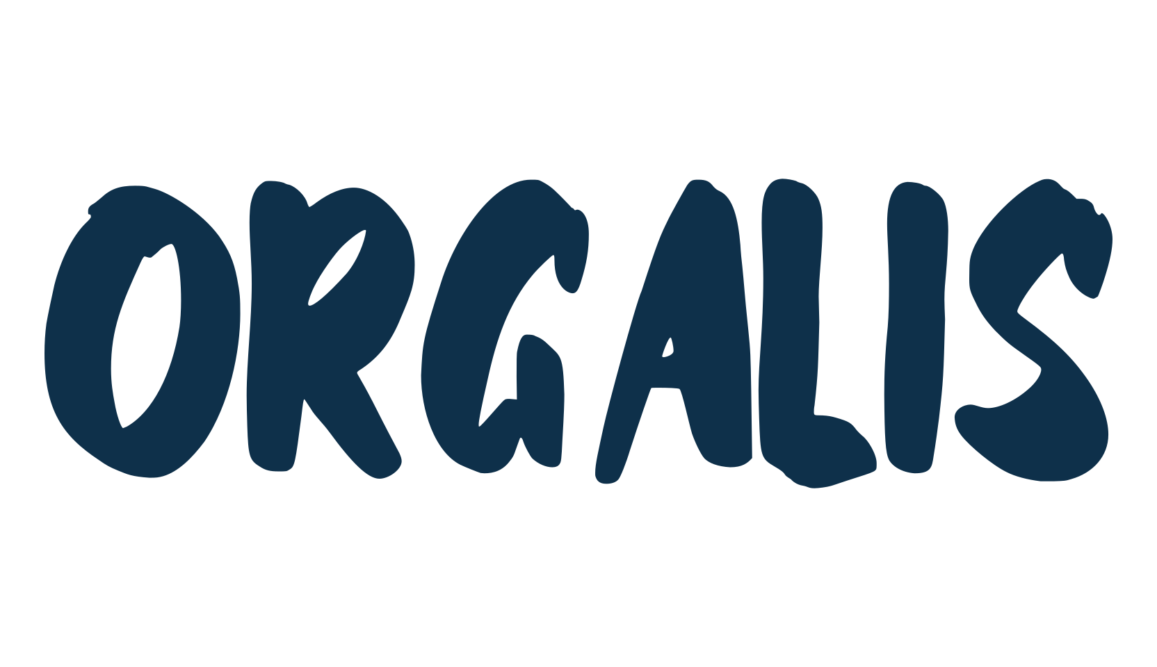 Orgalis, brush font preview