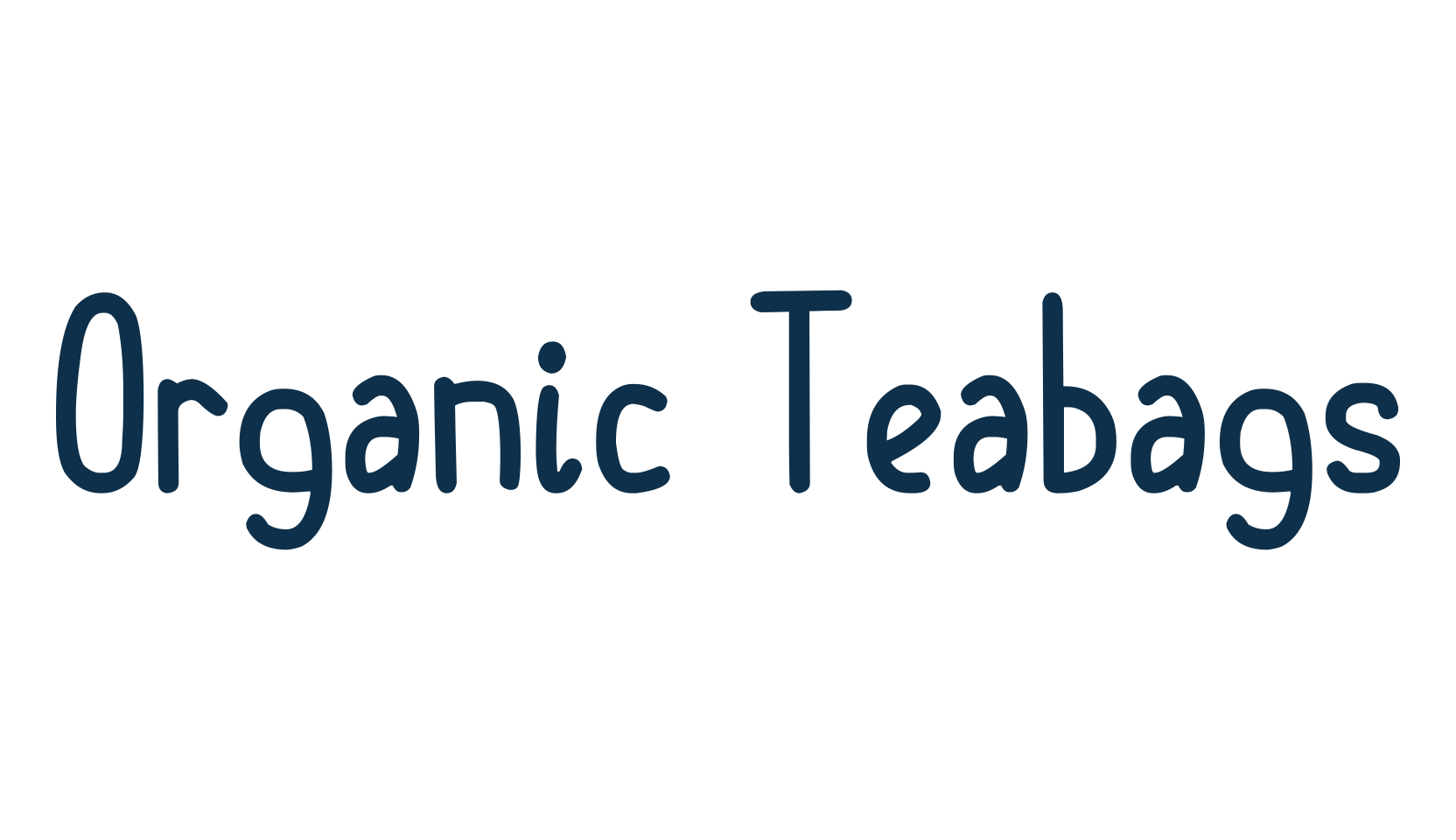 Organic Teabags, handwriting font preview