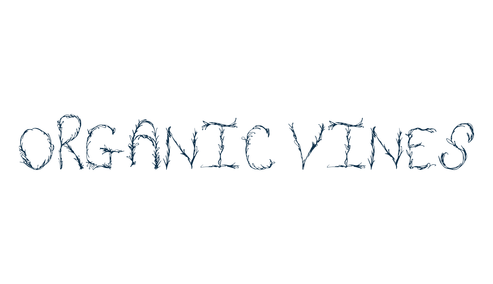 Organic Vines, fancy decorative font preview