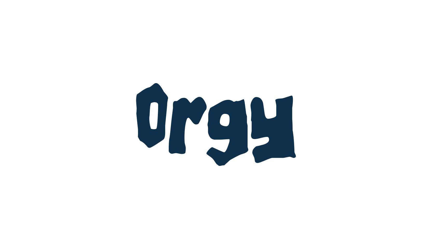 Orgy, cartoon font preview