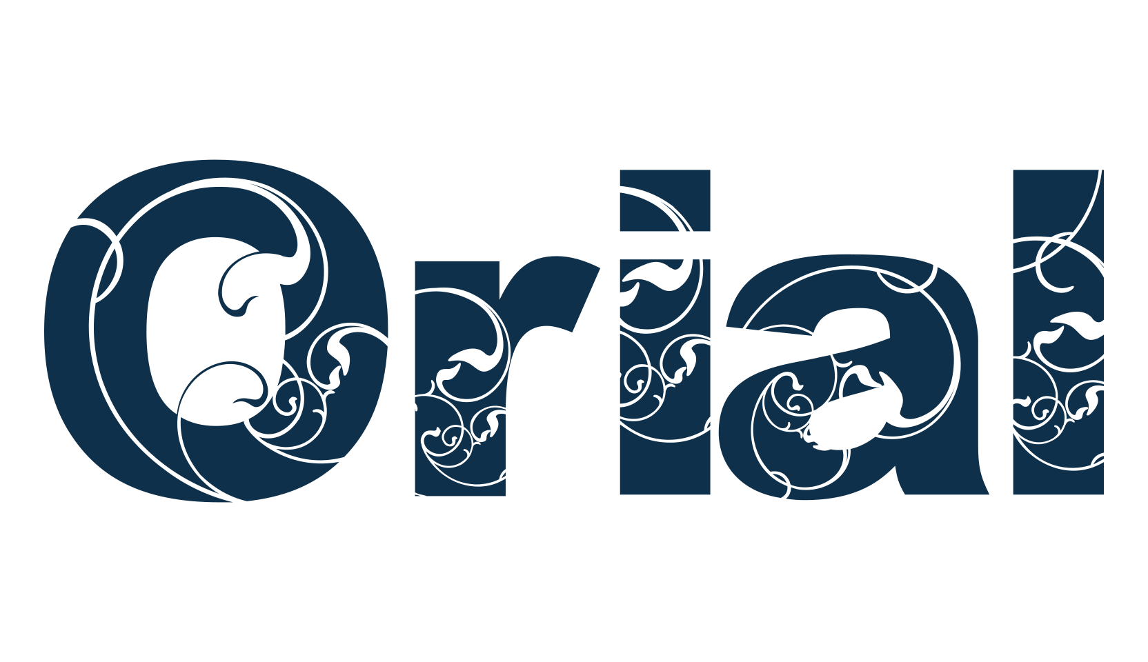 Orial, fancy decorative font preview