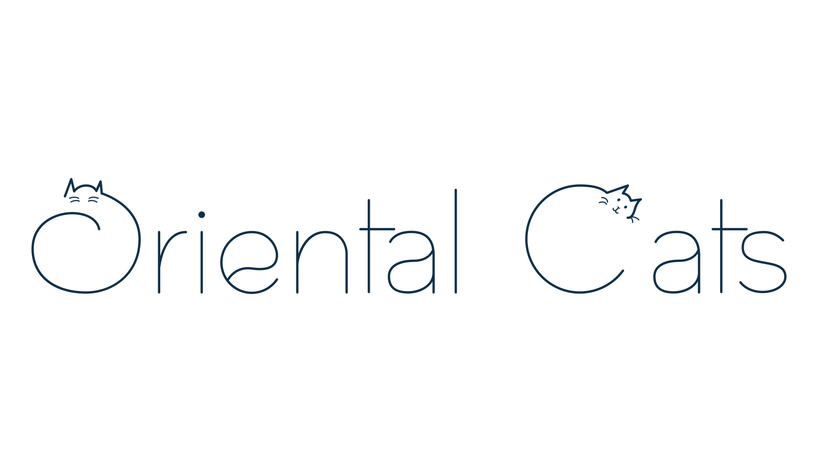 Oriental Cats, decorative font preview