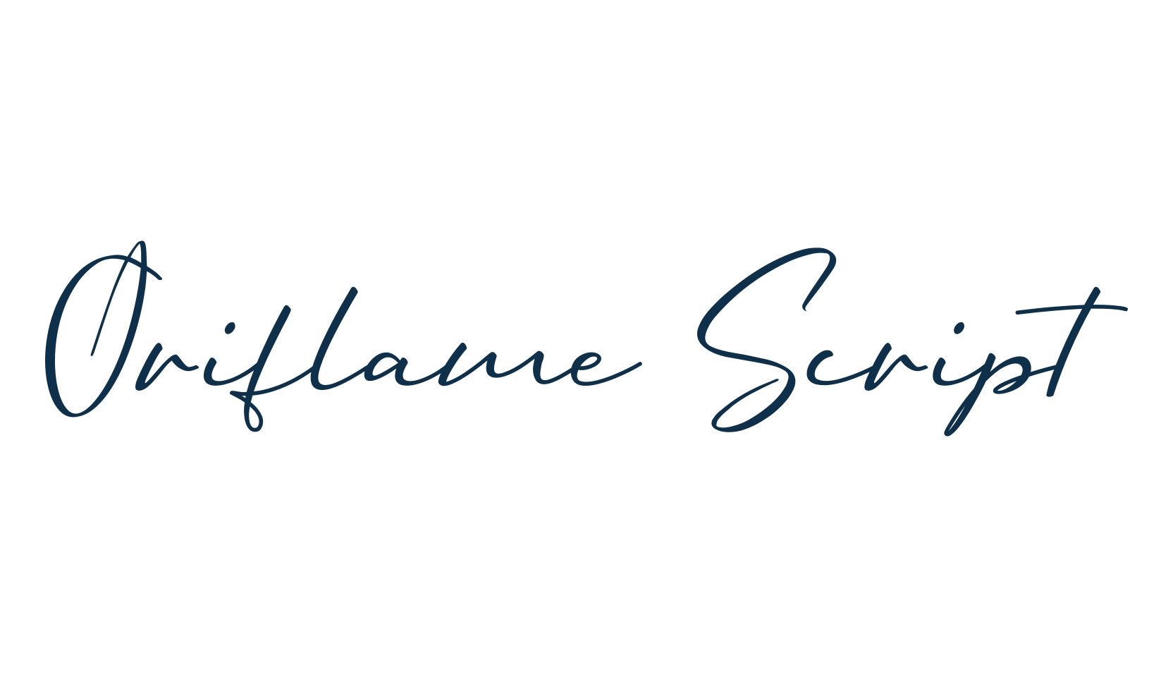 Oriflame Script, handwriting font preview