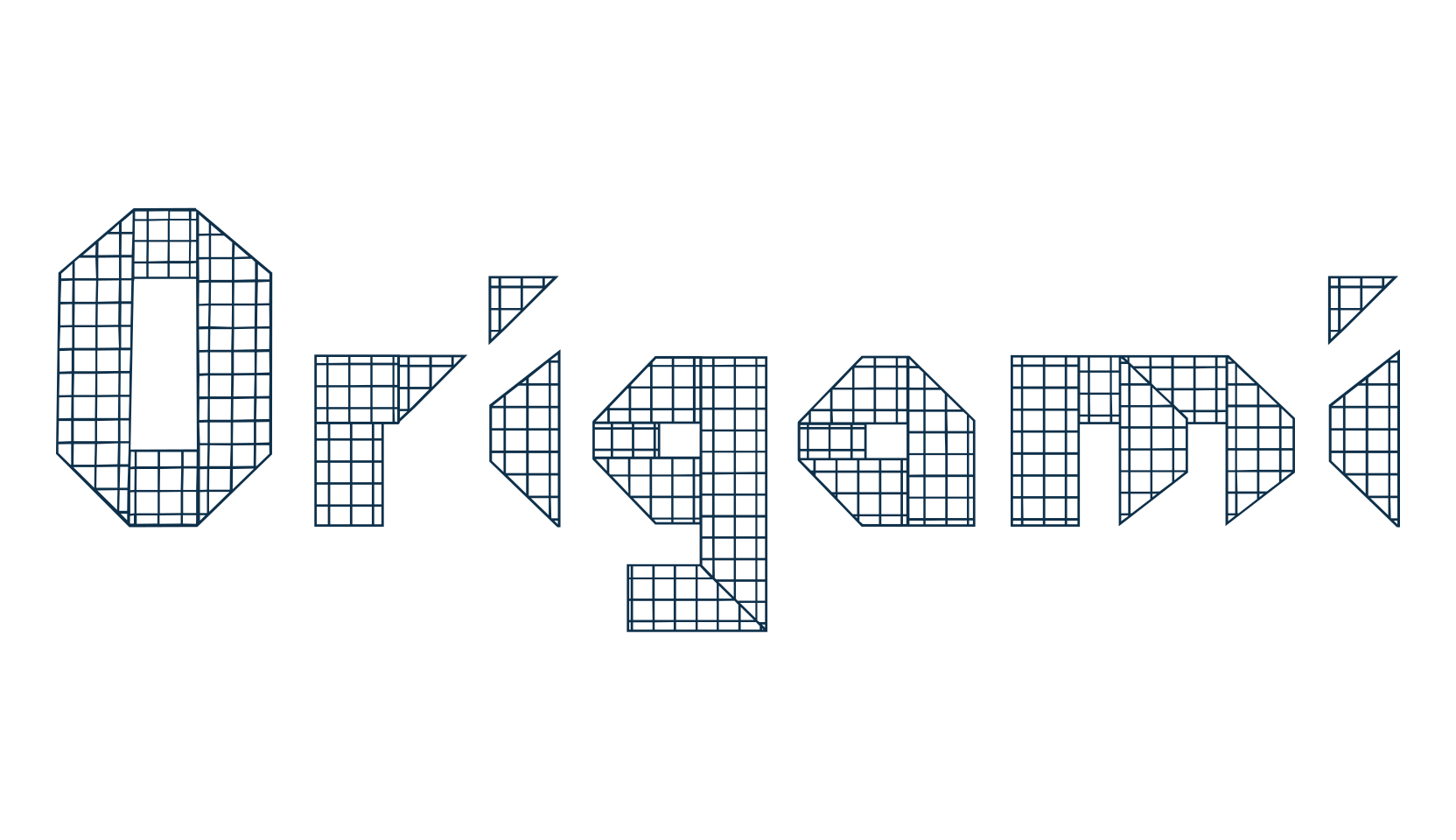 Origami (origami-2), fancy decorative font preview