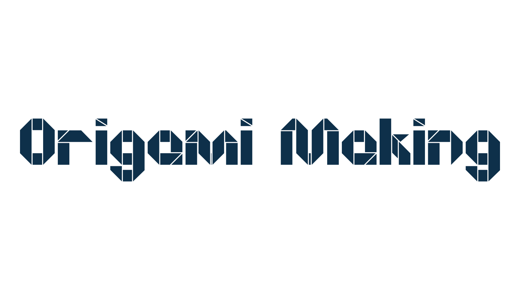 Origami Making, various font preview