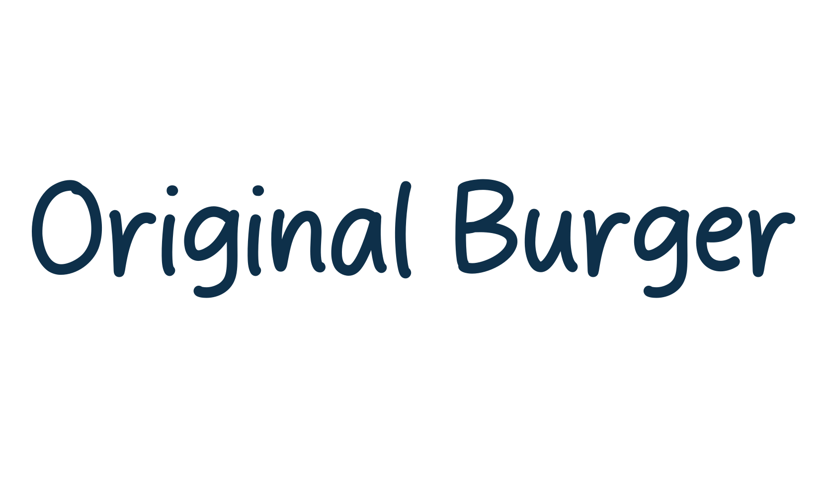 Original Burger, handwriting font preview
