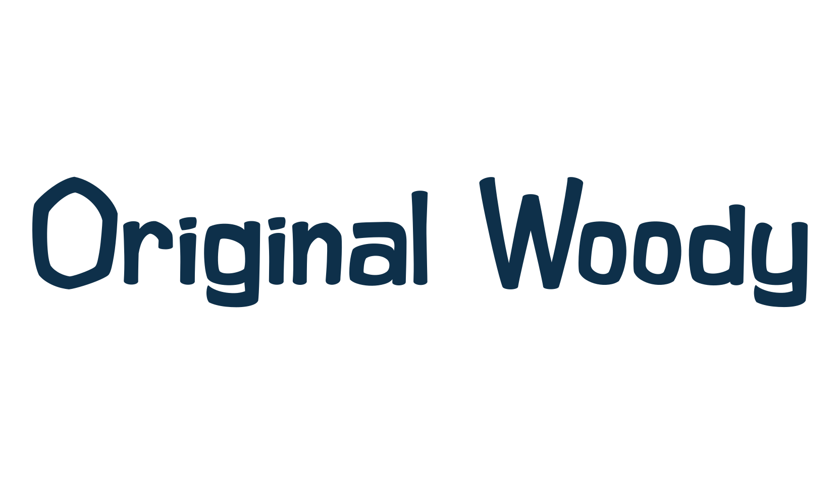 Original Woody, cartoon font preview