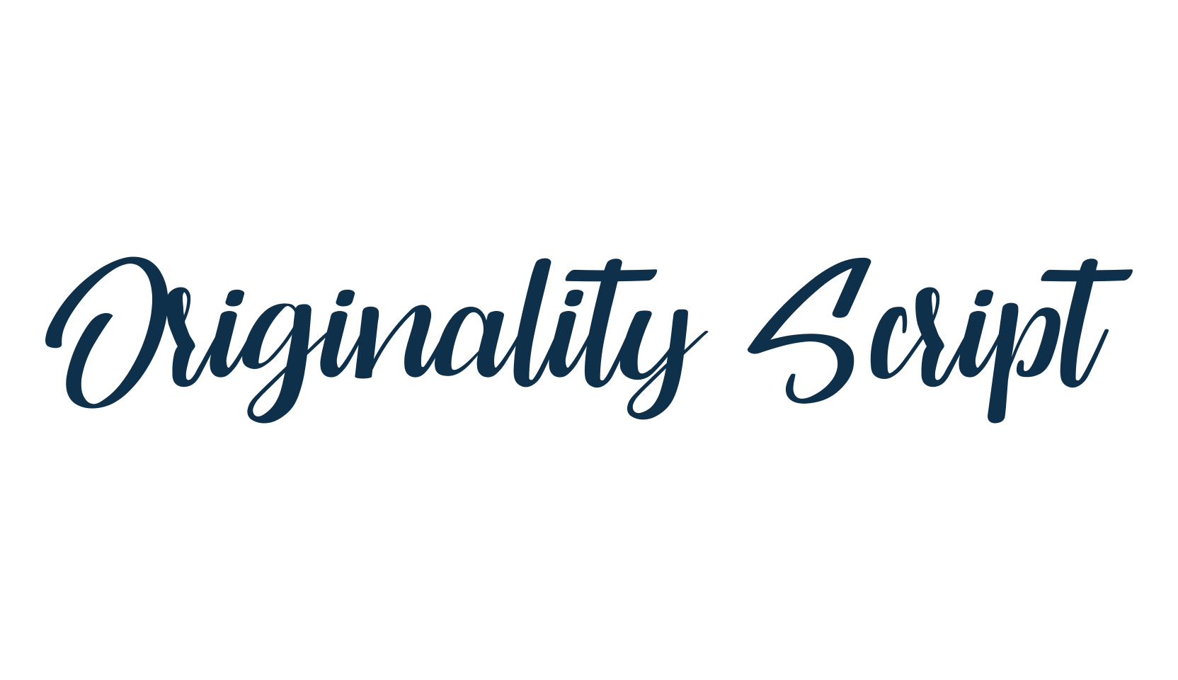 Originality Script, old school font preview