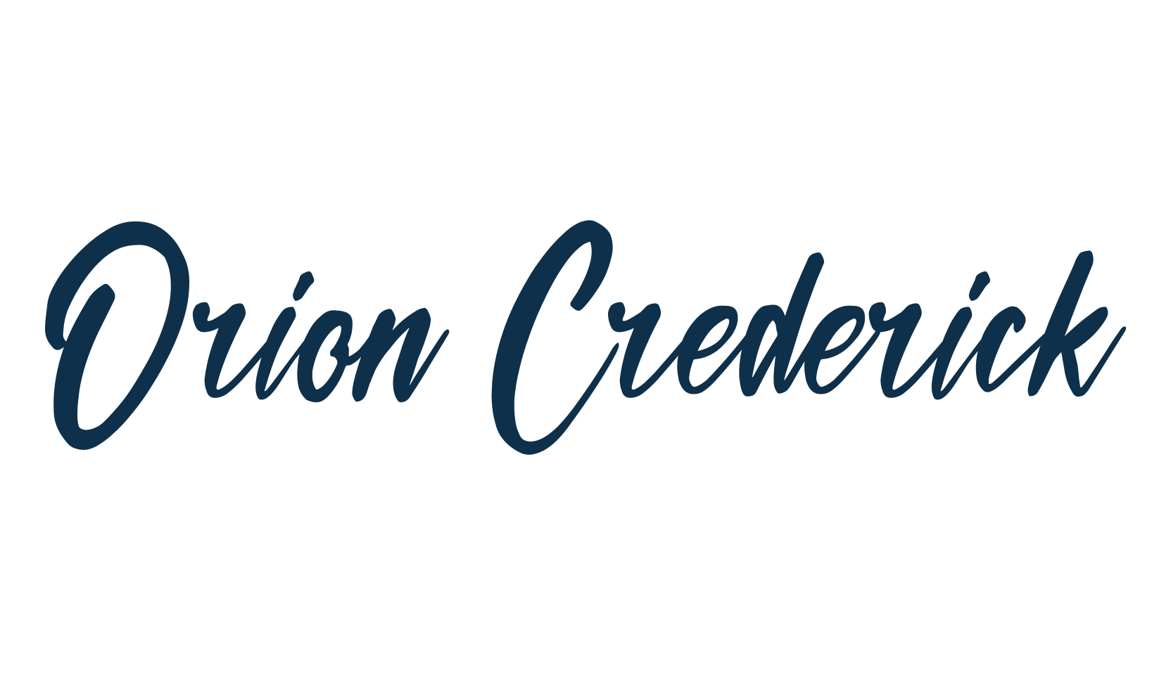 Orion Crederick, calligraphy font preview