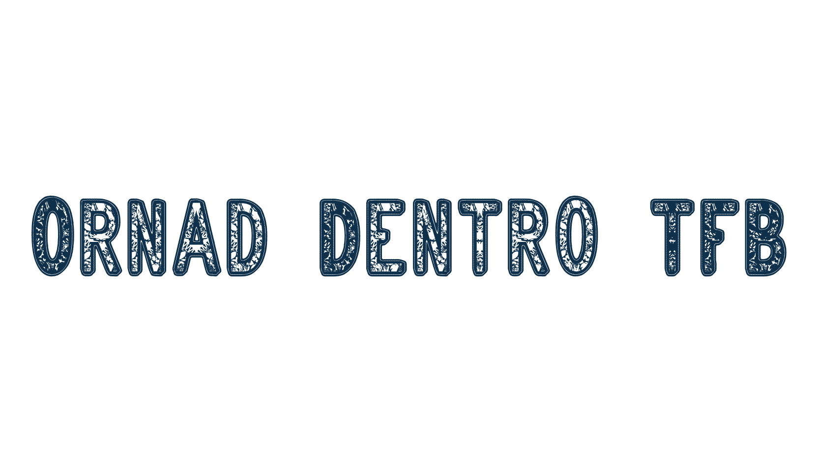 Ornad Dentro TFB, fancy decorative font preview