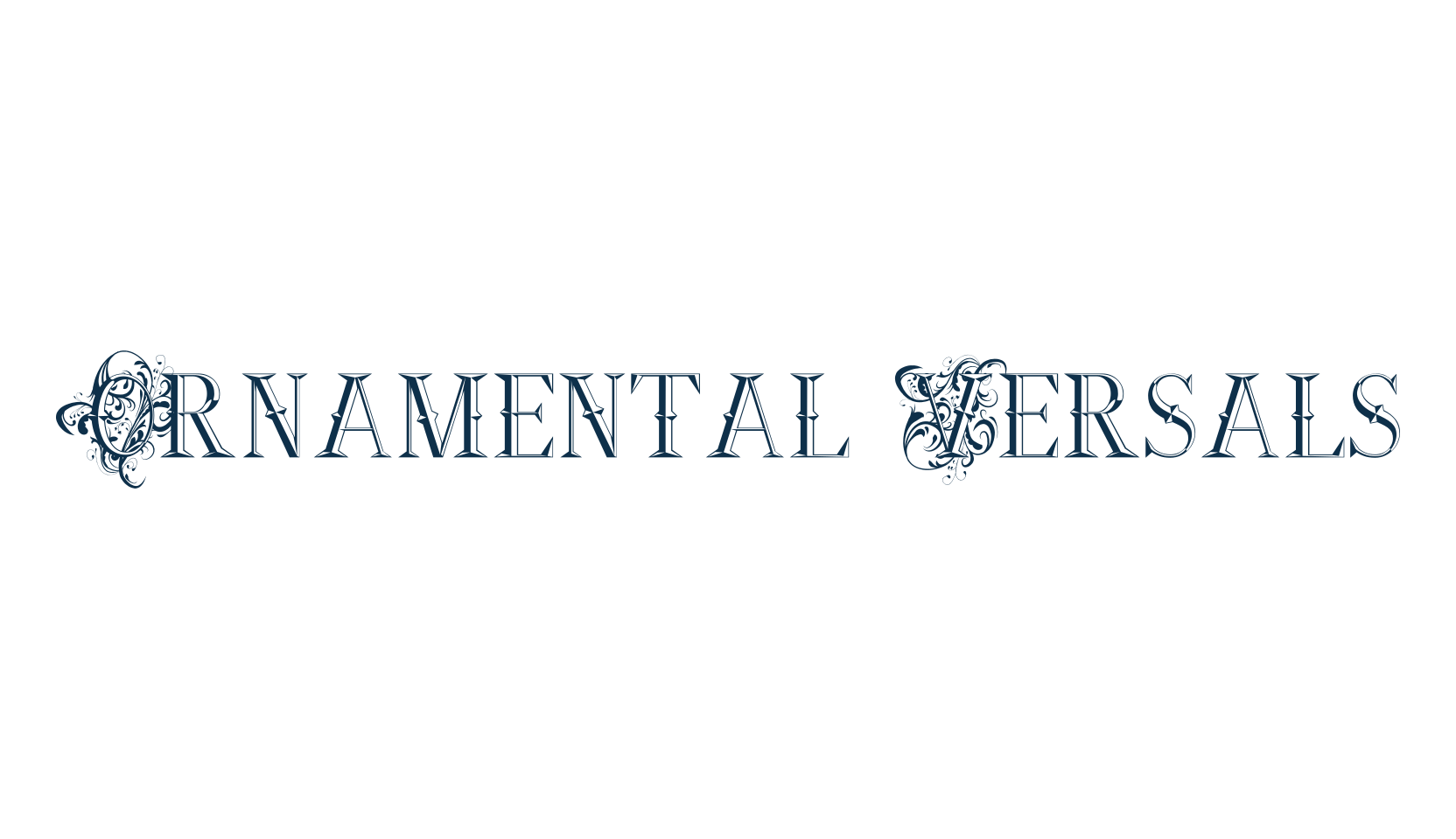 Ornamental Versals, retro font preview
