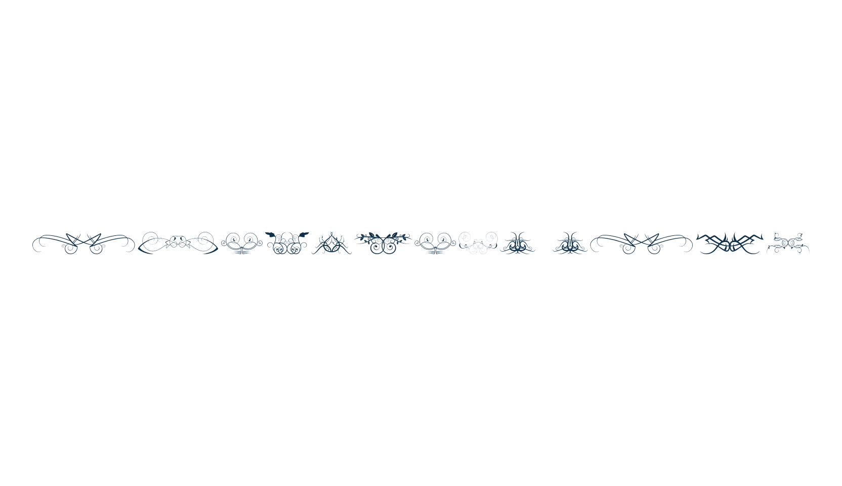 Ornaments soul, fancy decorative font preview
