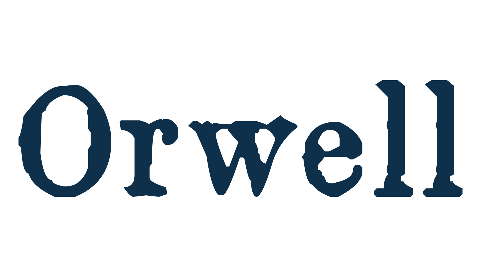 Orwell, fancy typewriter decorative font preview