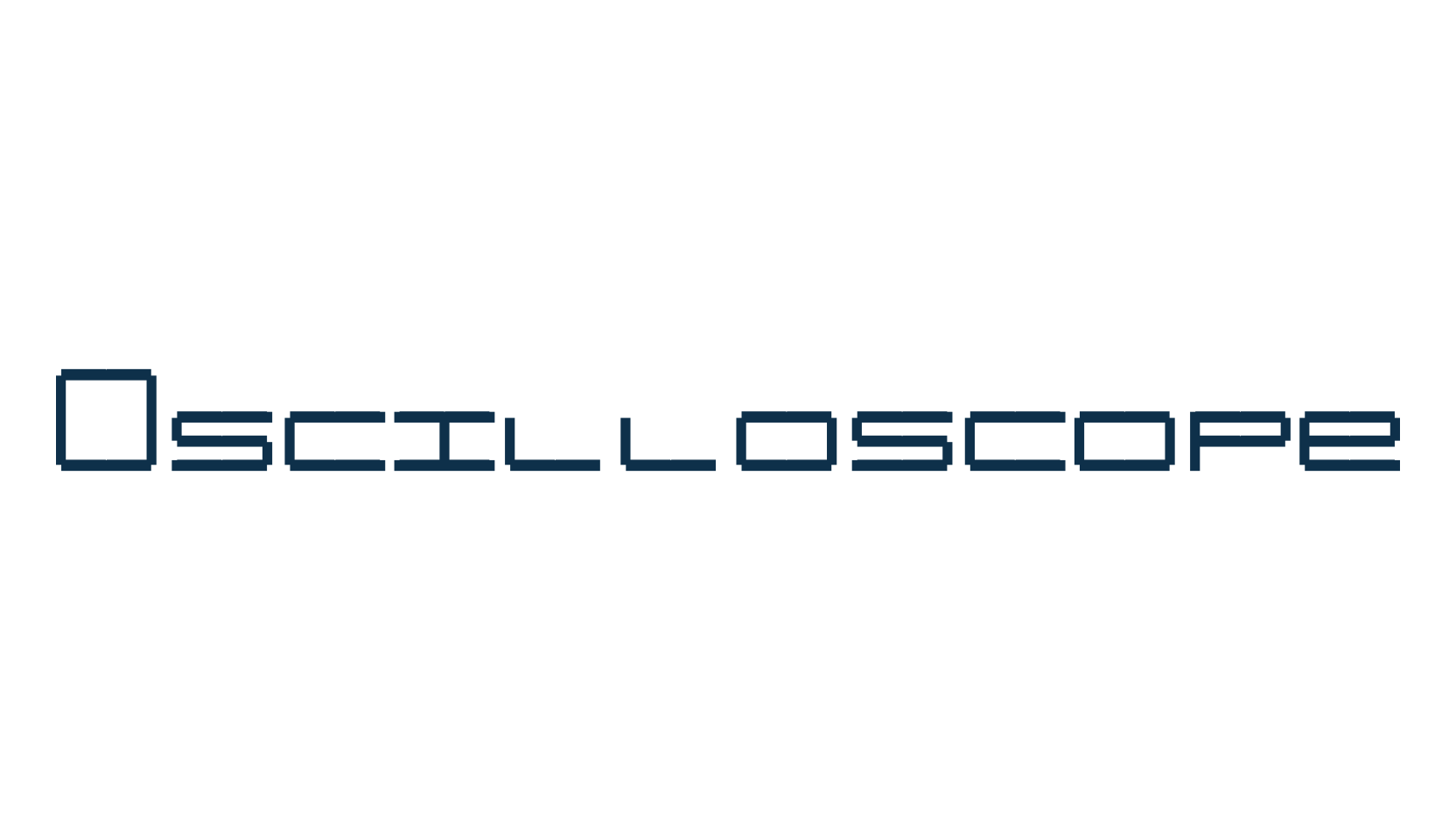 Oscilloscope, fancy various techno sci-fi font preview