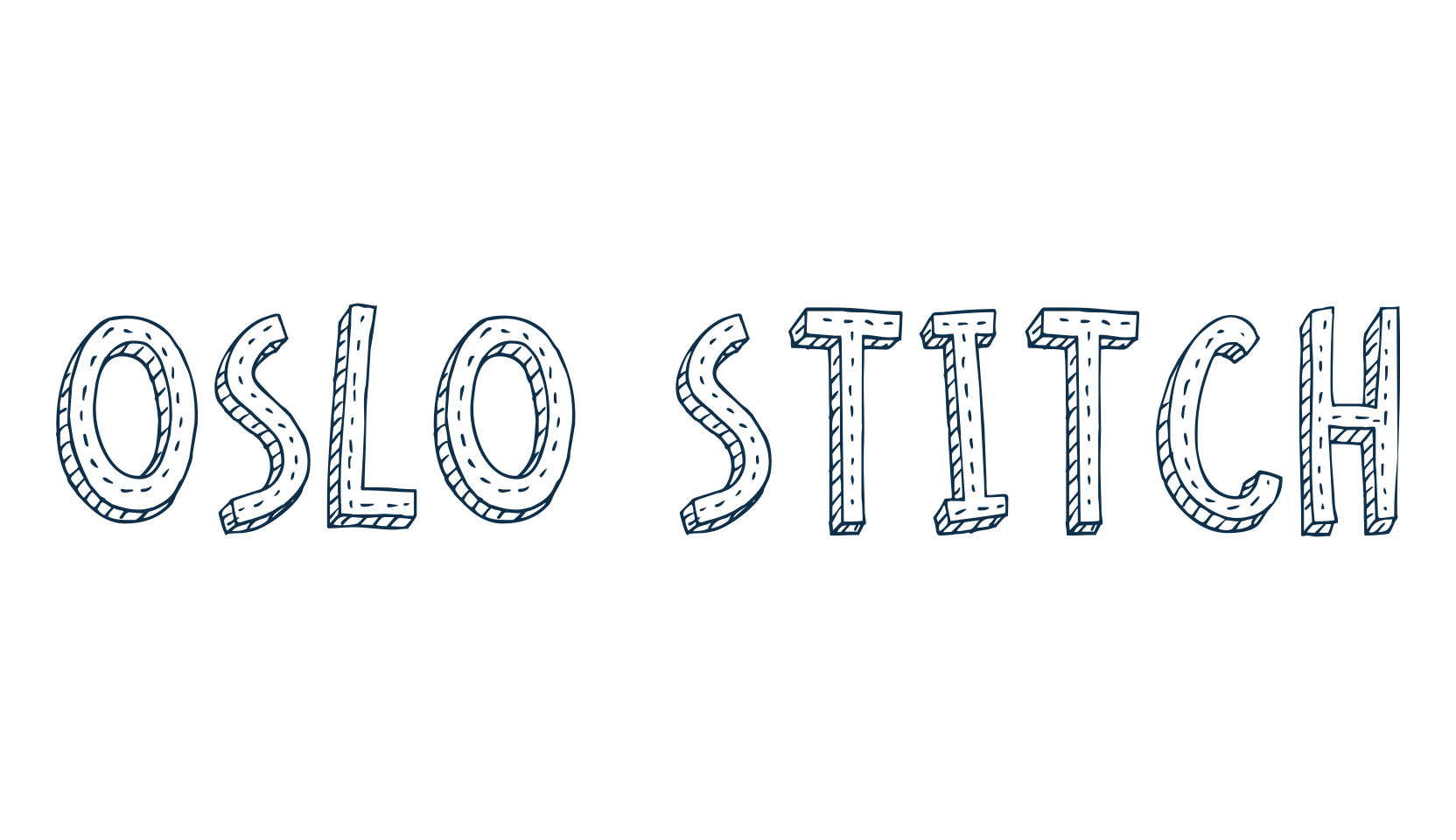 Oslo Stitch, fancy cartoon decorative font preview