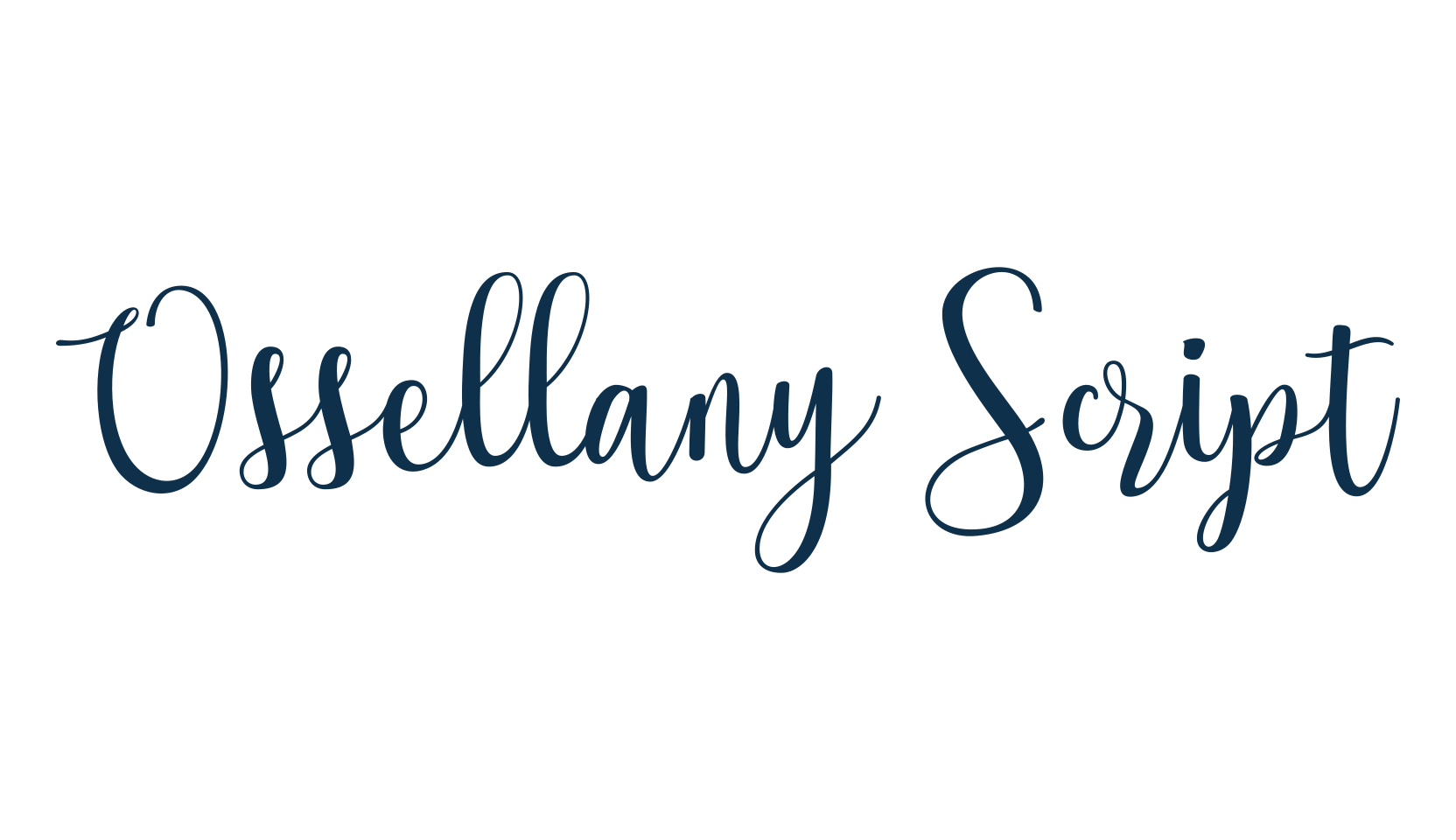 Ossellany Script, script calligraphy fancy decorative font preview